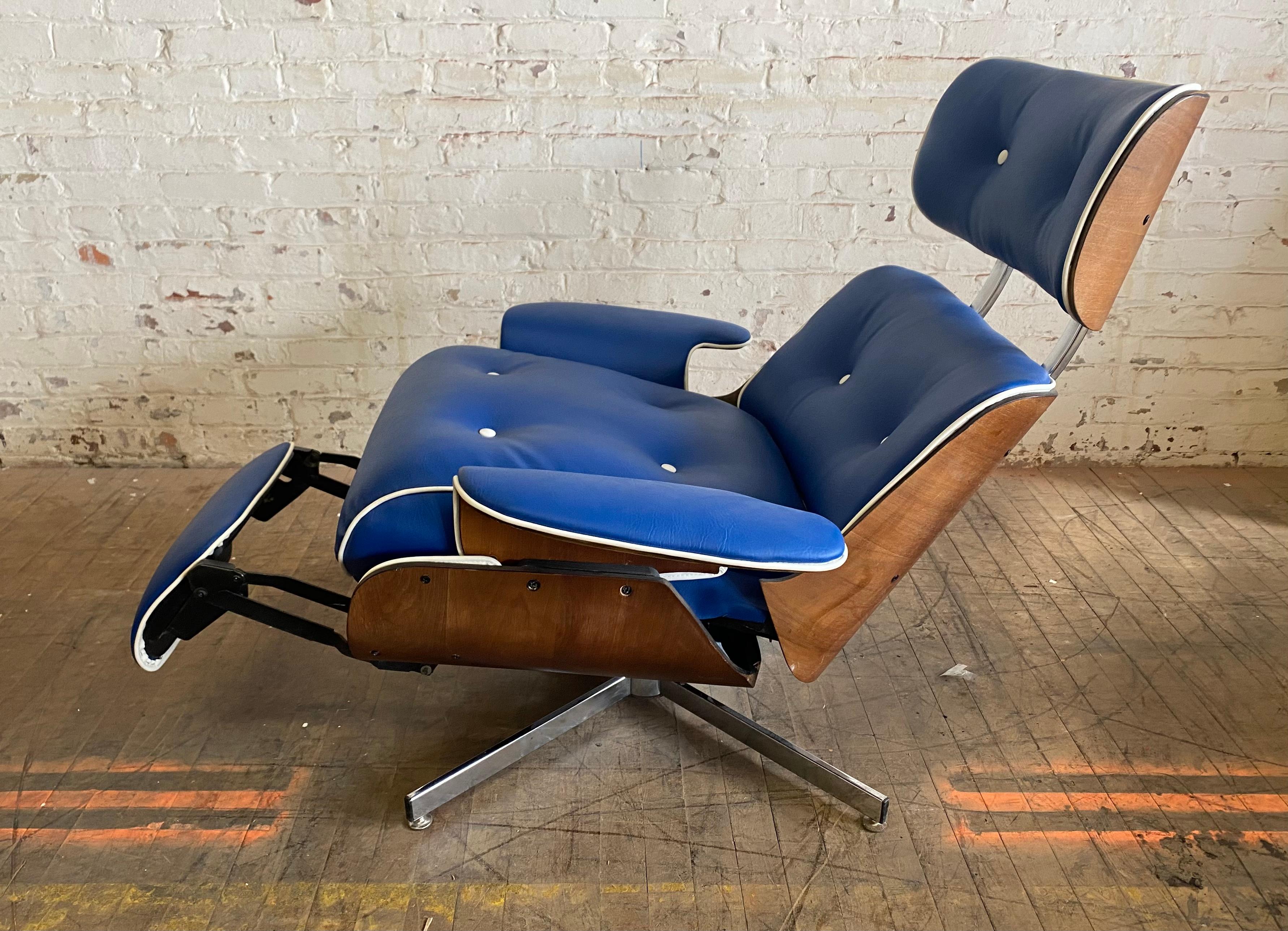 eames style recliner chair