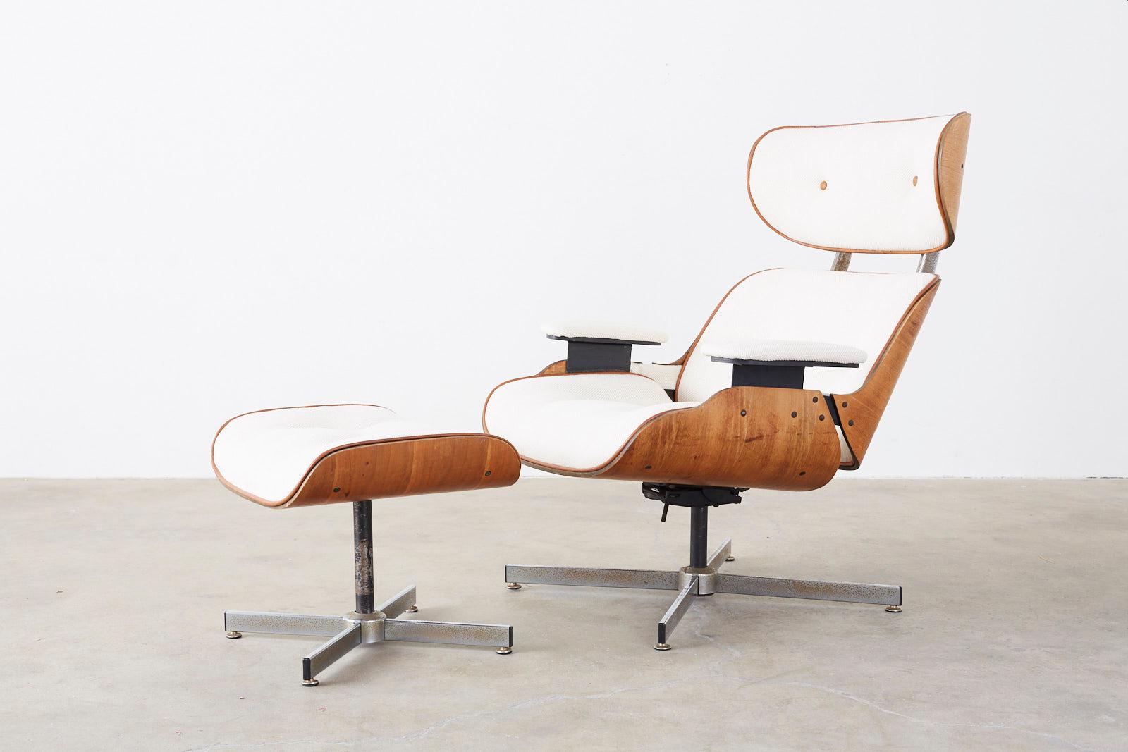 Eames Styles Lounge Chair and Ottoman by Plycraft 1