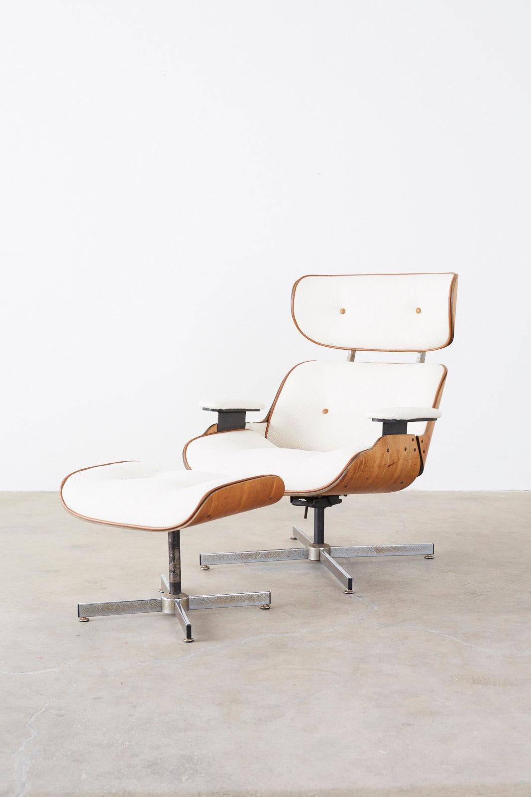 Eames Styles Lounge Chair and Ottoman by Plycraft 3