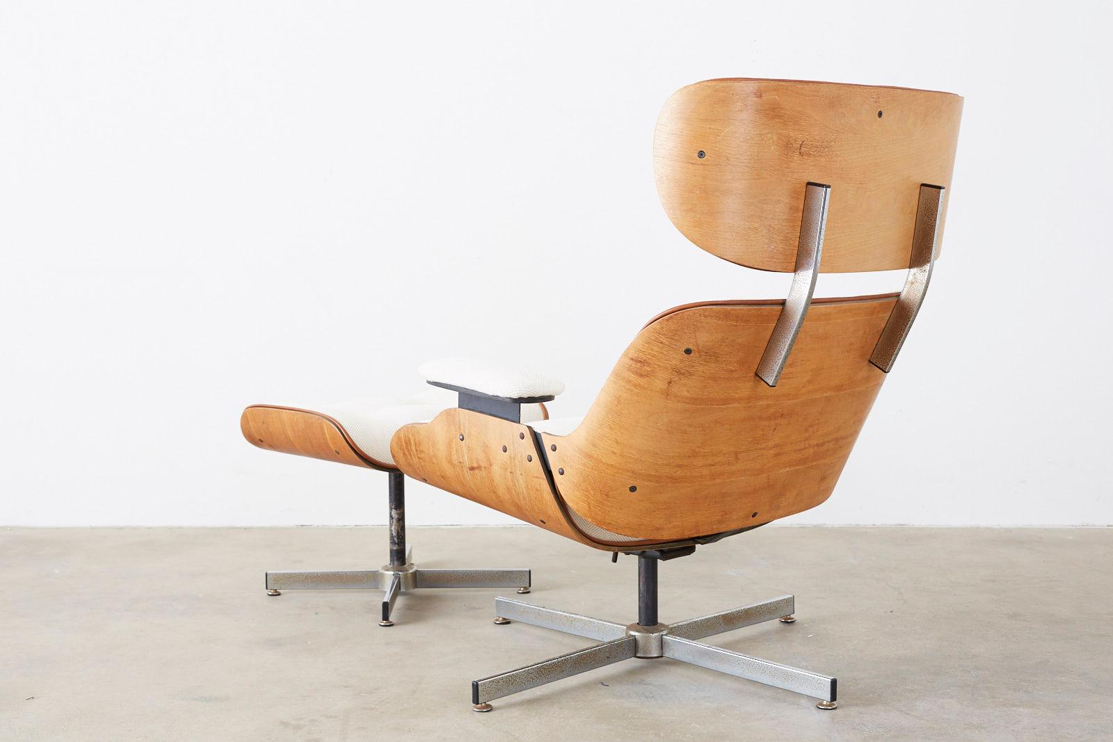 Eames Styles Lounge Chair and Ottoman by Plycraft 7