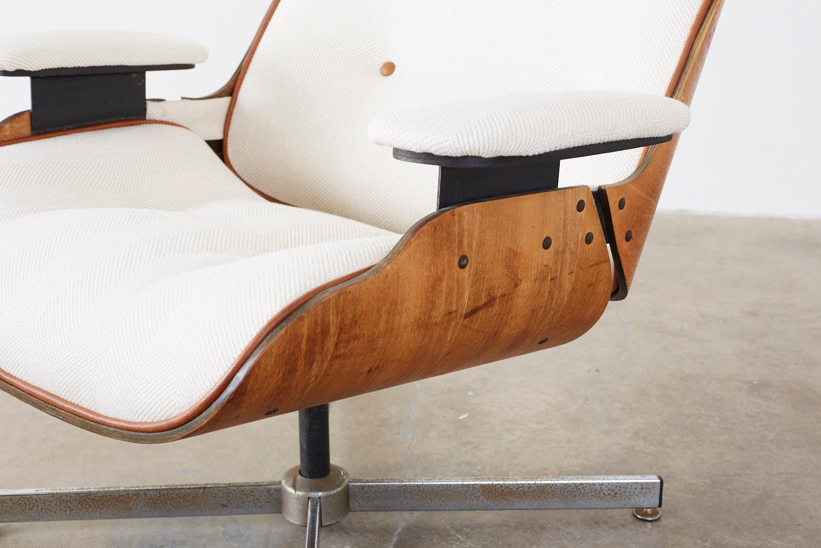 American Eames Styles Lounge Chair and Ottoman by Plycraft