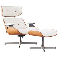 Vintage Eames Styles Lounge Chair and Ottoman by Plycraft