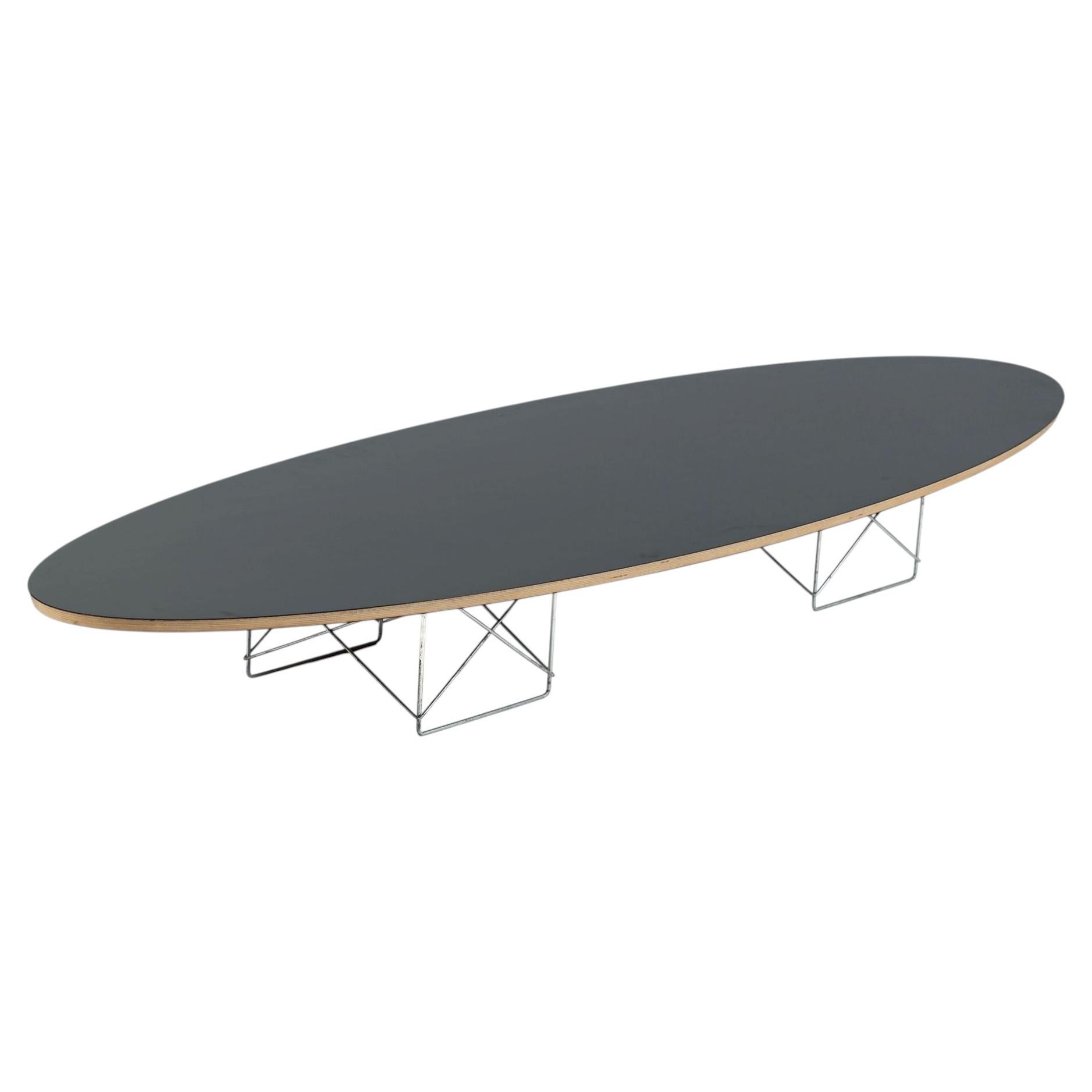 Eames Surfboard ETR Couchtisch, Herman Miller, Schwarz Mid Century Modern Tisch