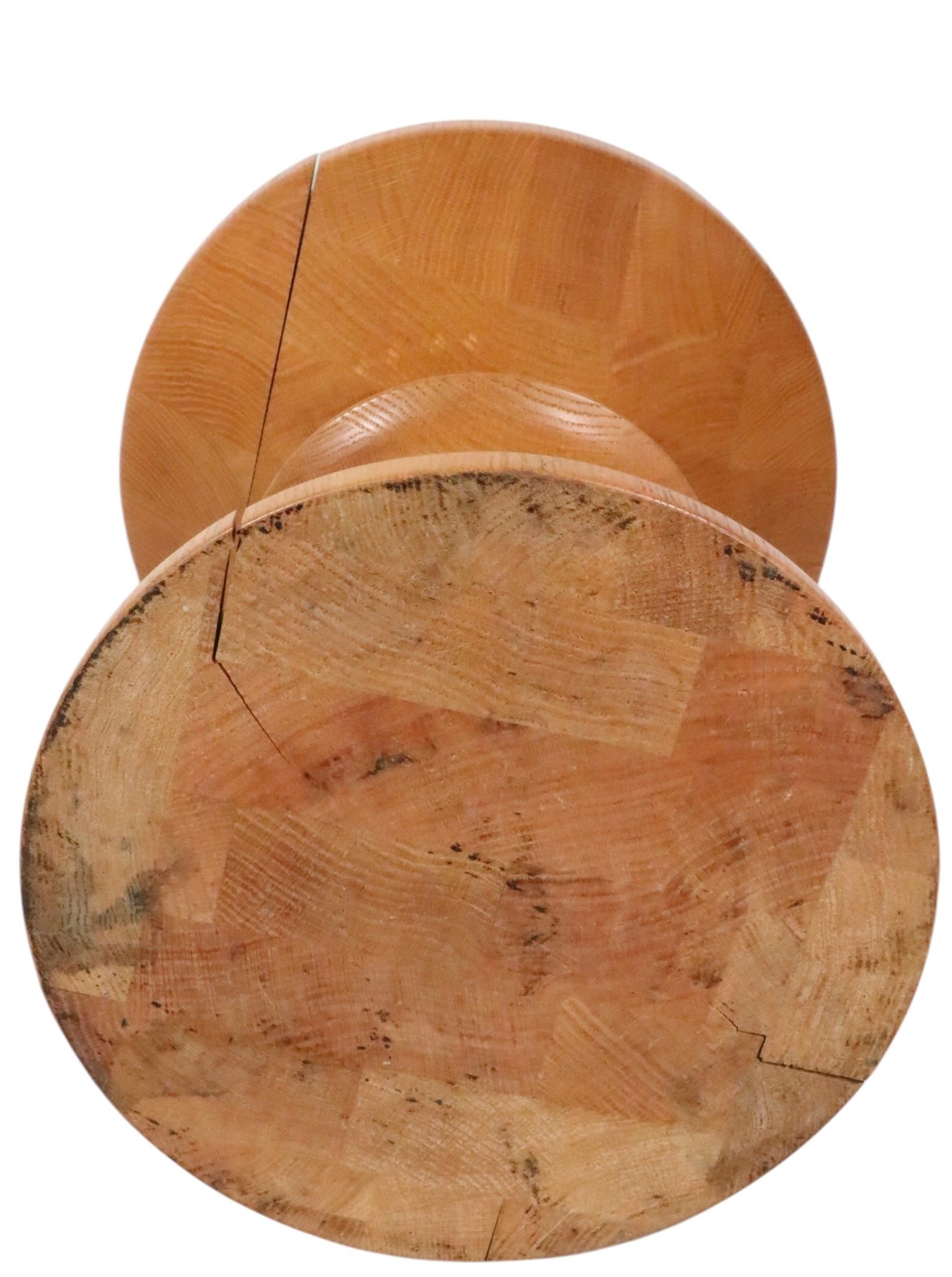 Taburete Eames Time Life Apple Core A de madera torneada c. 1970's en venta 6