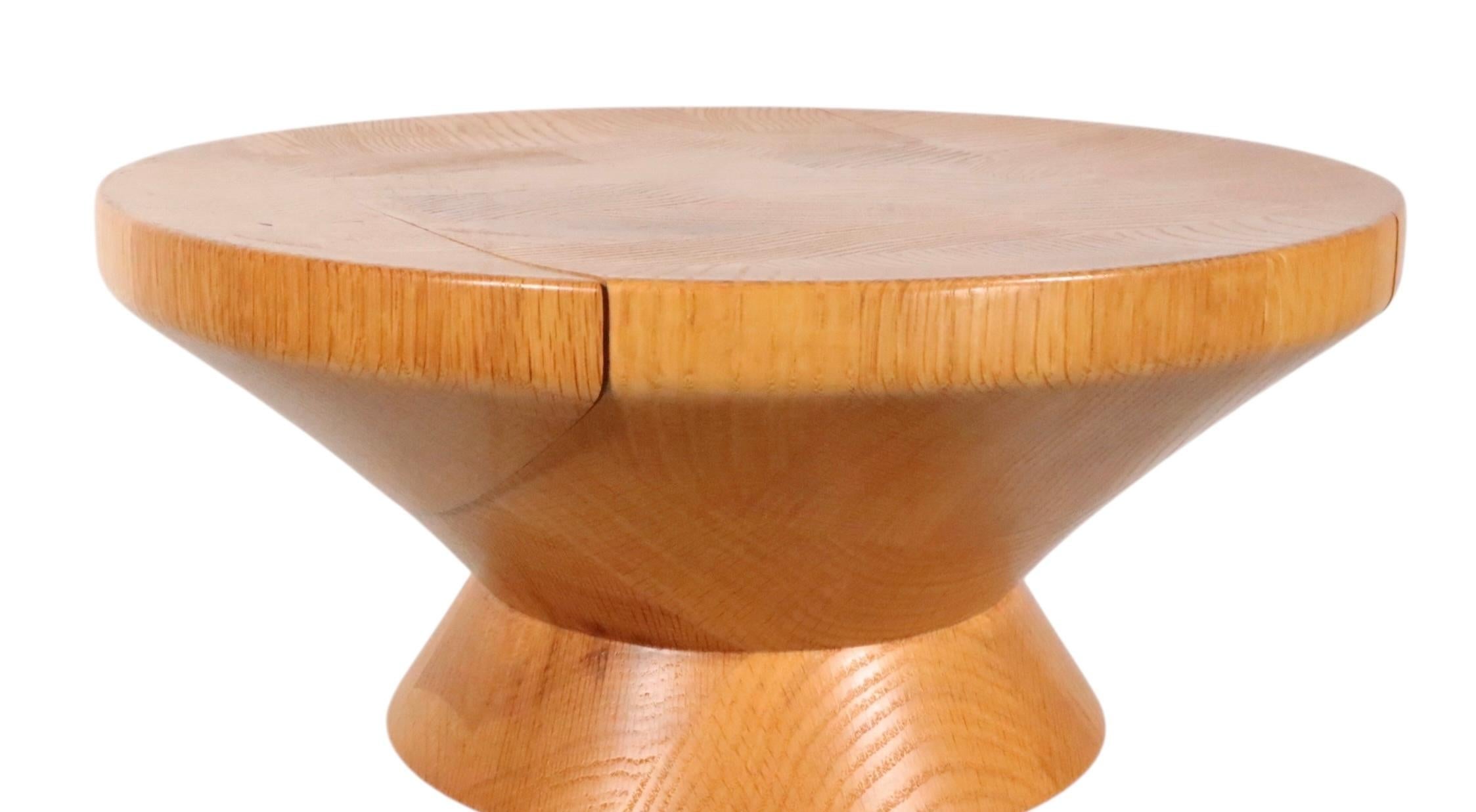 Taburete Eames Time Life Apple Core A de madera torneada c. 1970's Moderno de mediados de siglo en venta