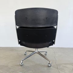 Eames Time Life Chair in Black Leather by Herman Miller, 1981 USA