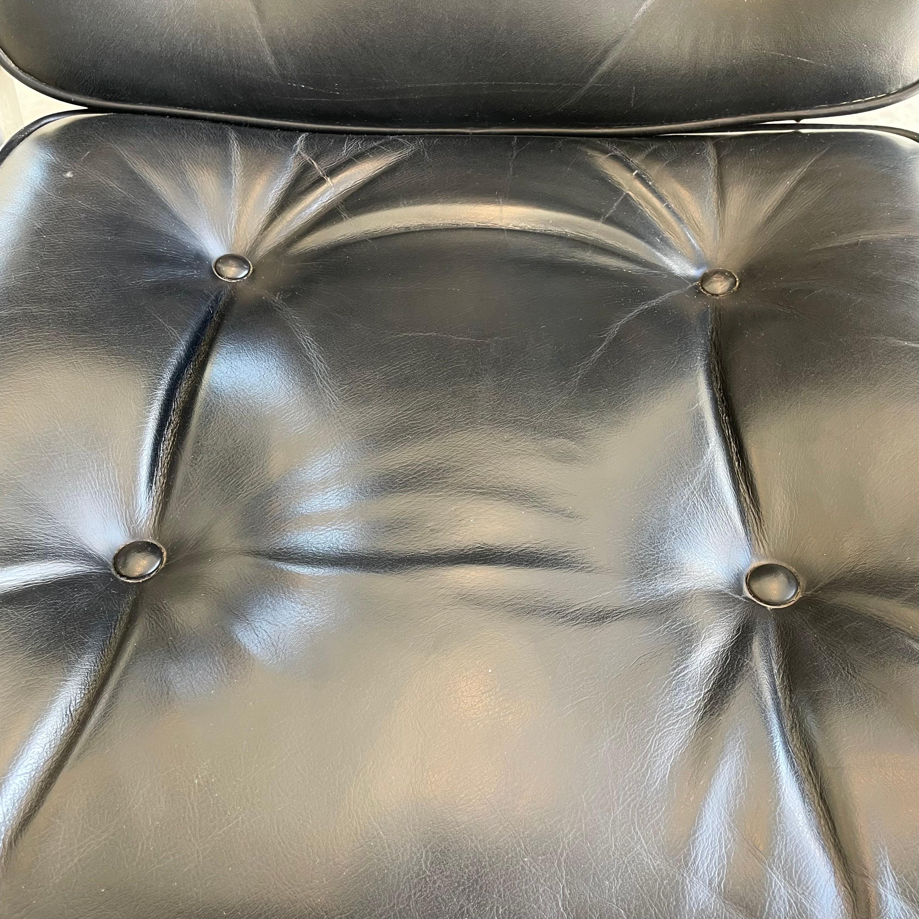 Eames Time Life Chair in Black Leather for Herman Miller, 1970s USA 8