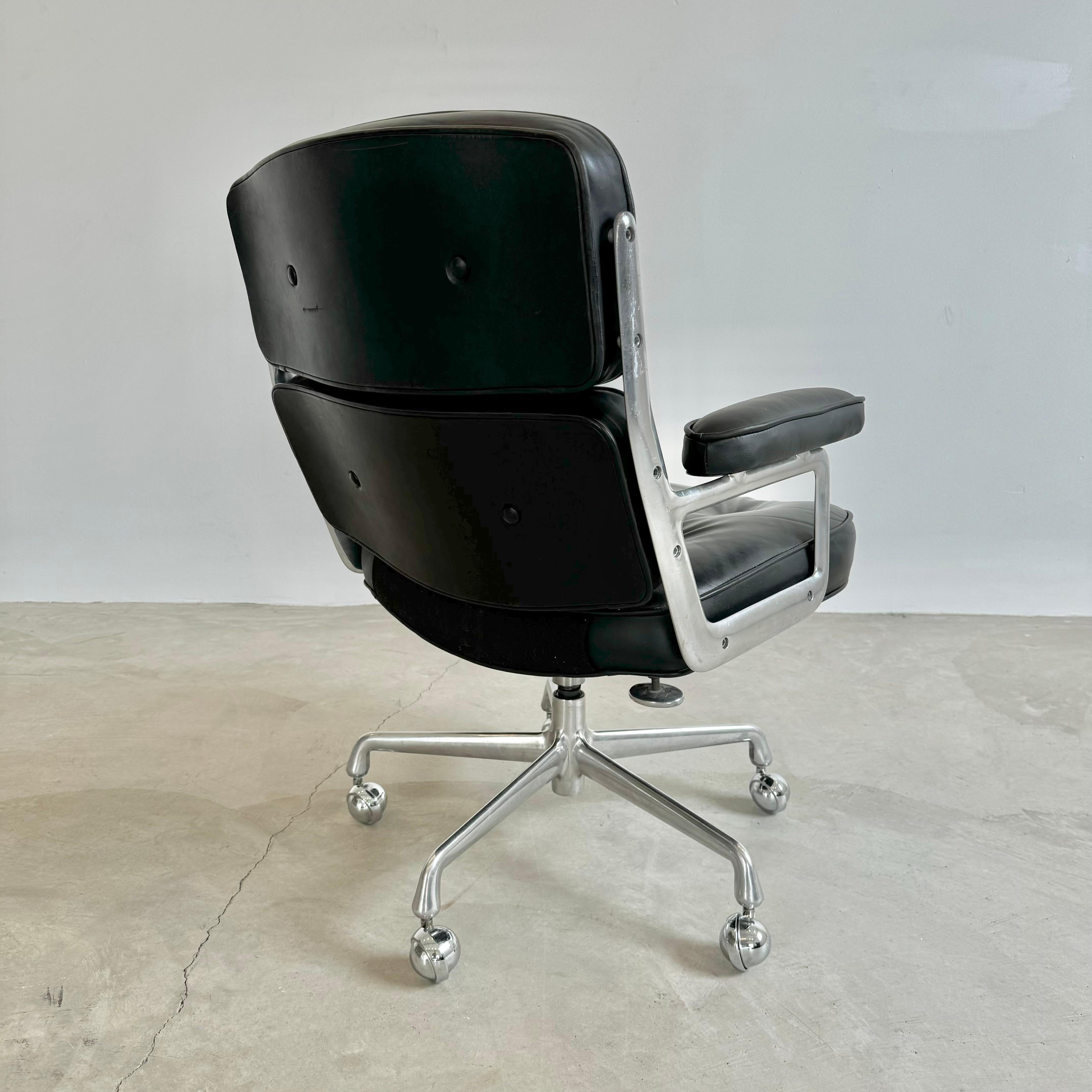 Silla Eames Time Life de cuero negro para Herman Miller, años 1980 EE.UU. en Bueno Estado en Los Angeles, CA