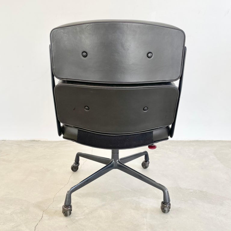 Late 20th Century Eames Time Life Chair in Black Leather for Herman Miller, 1984 USA For Sale
