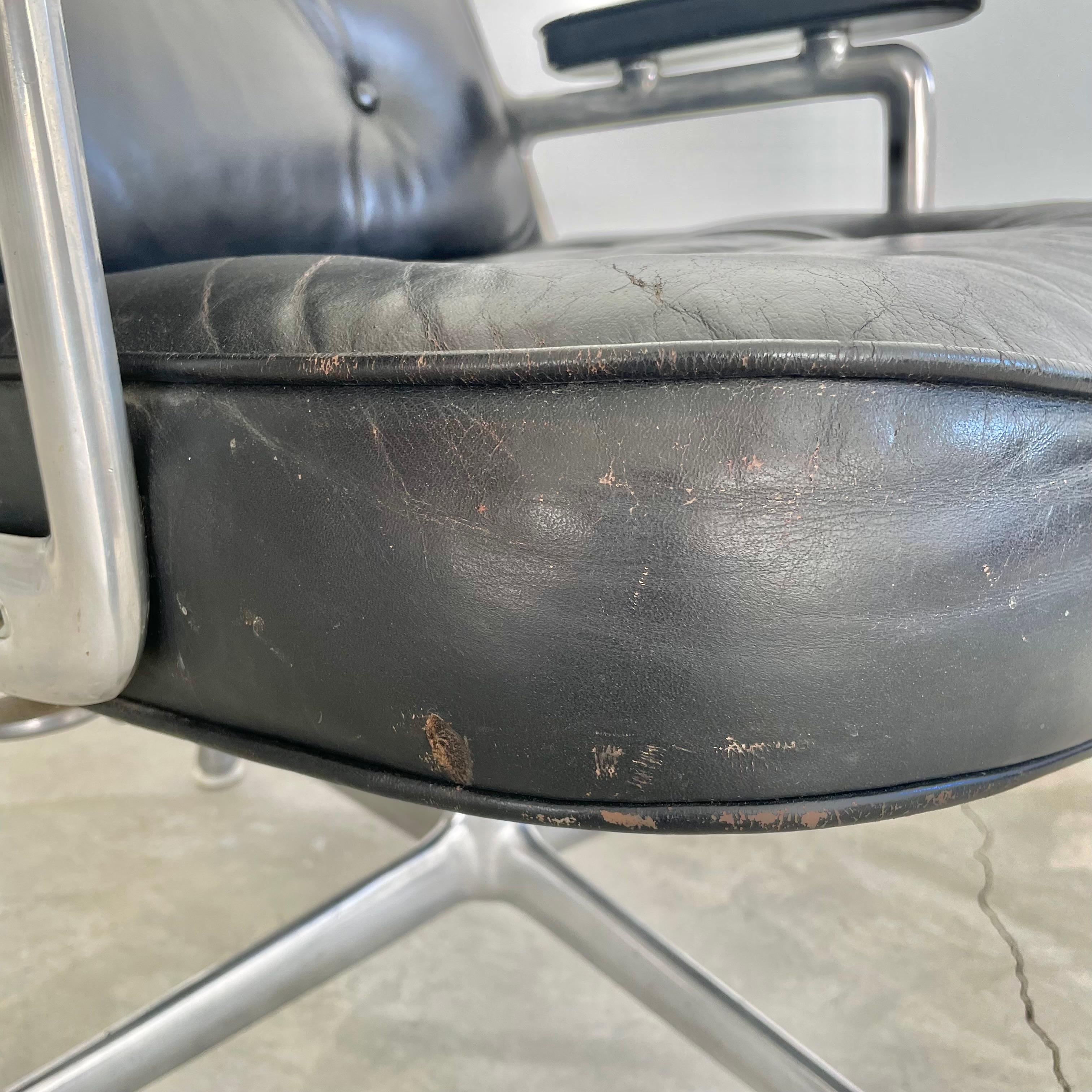 Eames Time Life Chair in Black Leather for Herman Miller, 1990s USA 9