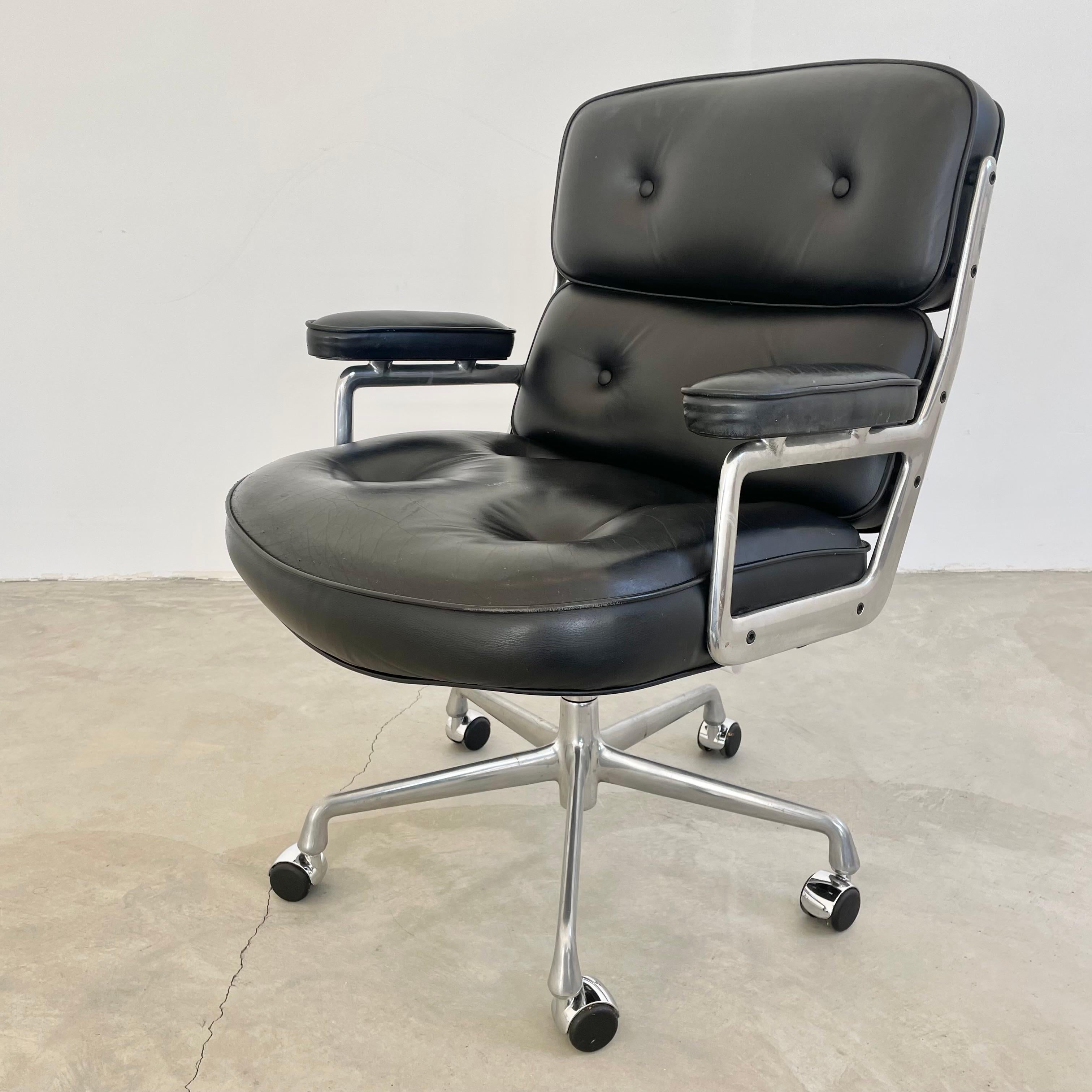 Eames Time Life Chair in Black Leather for Herman Miller, 2006 USA 3