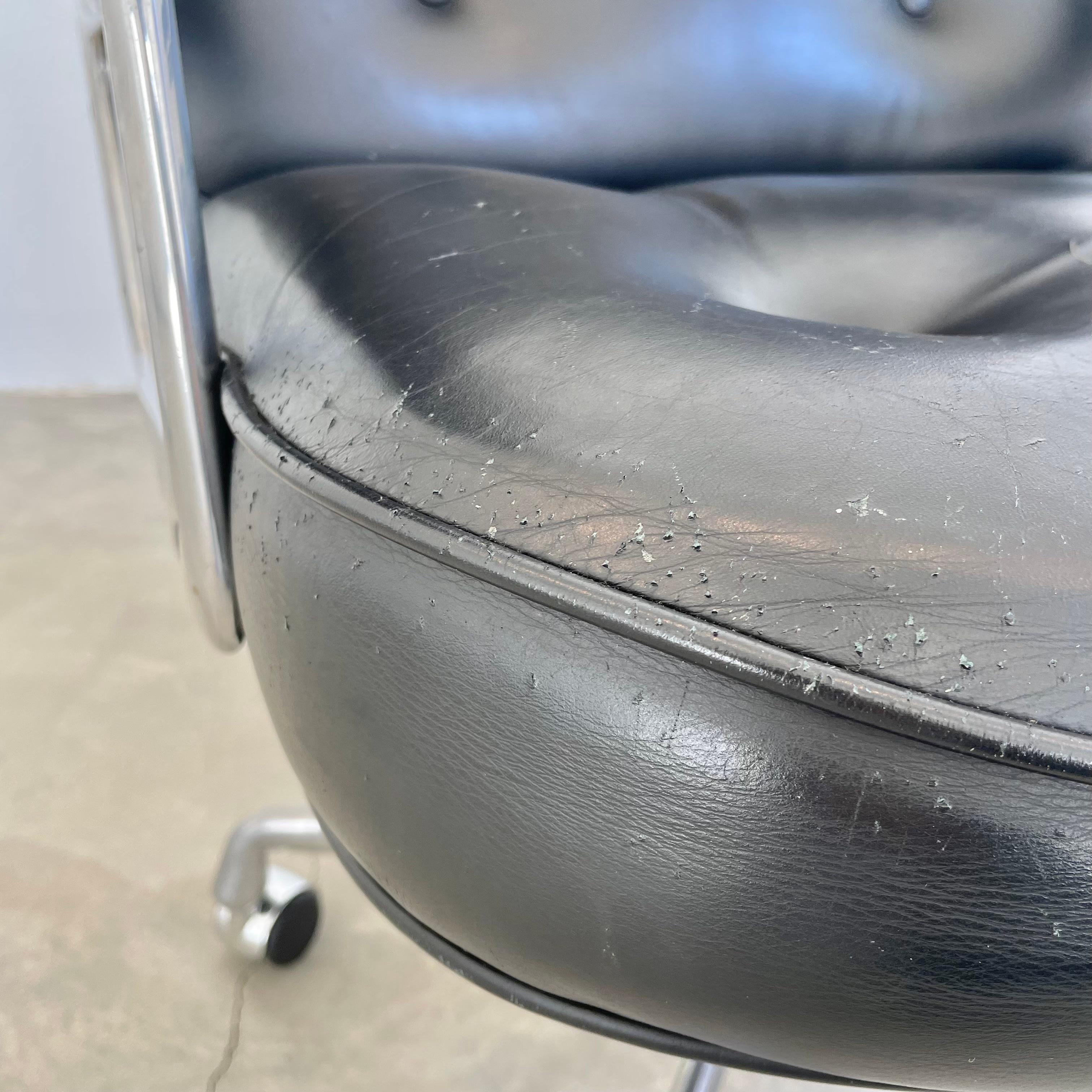Eames Time Life Chair in Black Leather for Herman Miller, 2006 USA 9