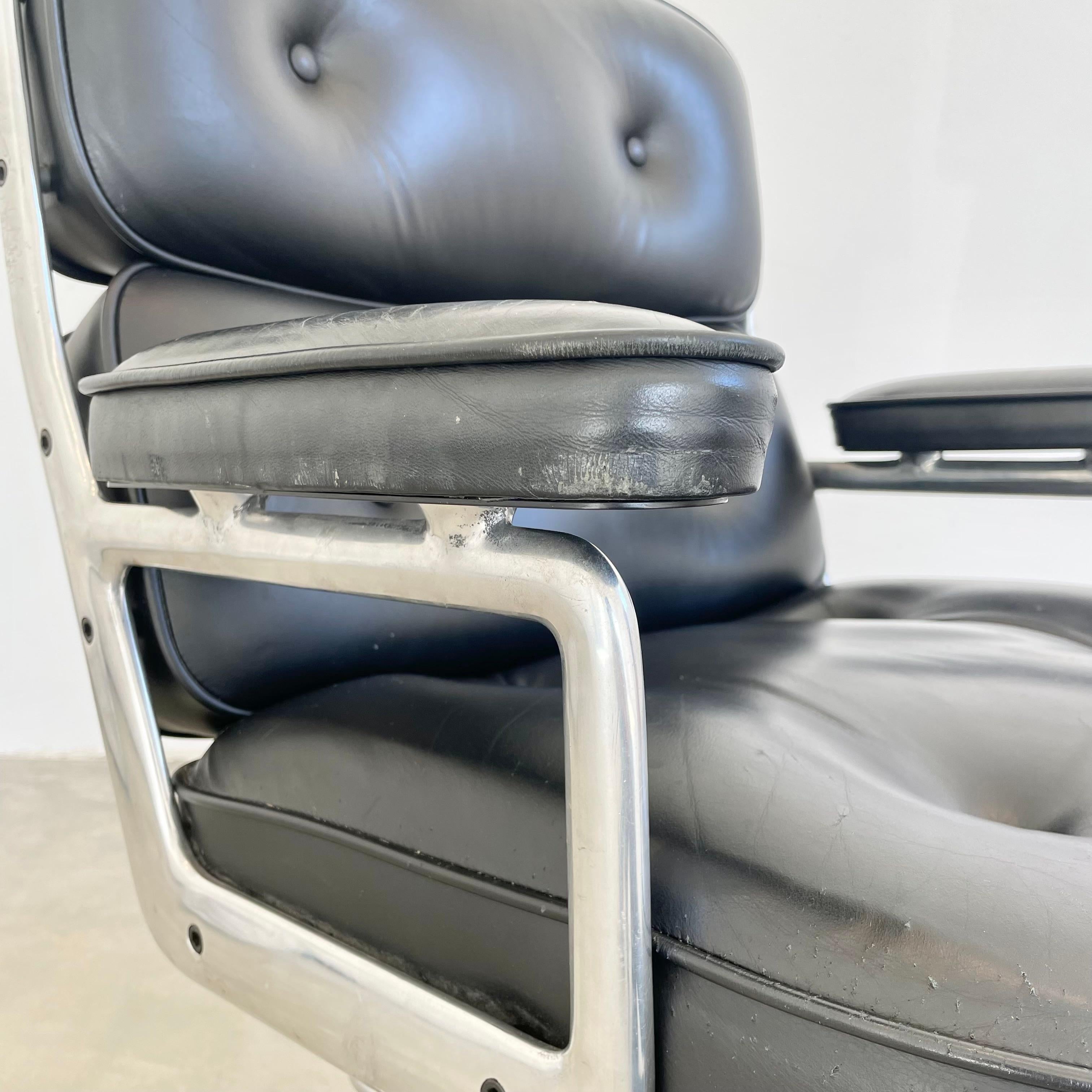 North American Eames Time Life Chair in Black Leather for Herman Miller, 2006 USA
