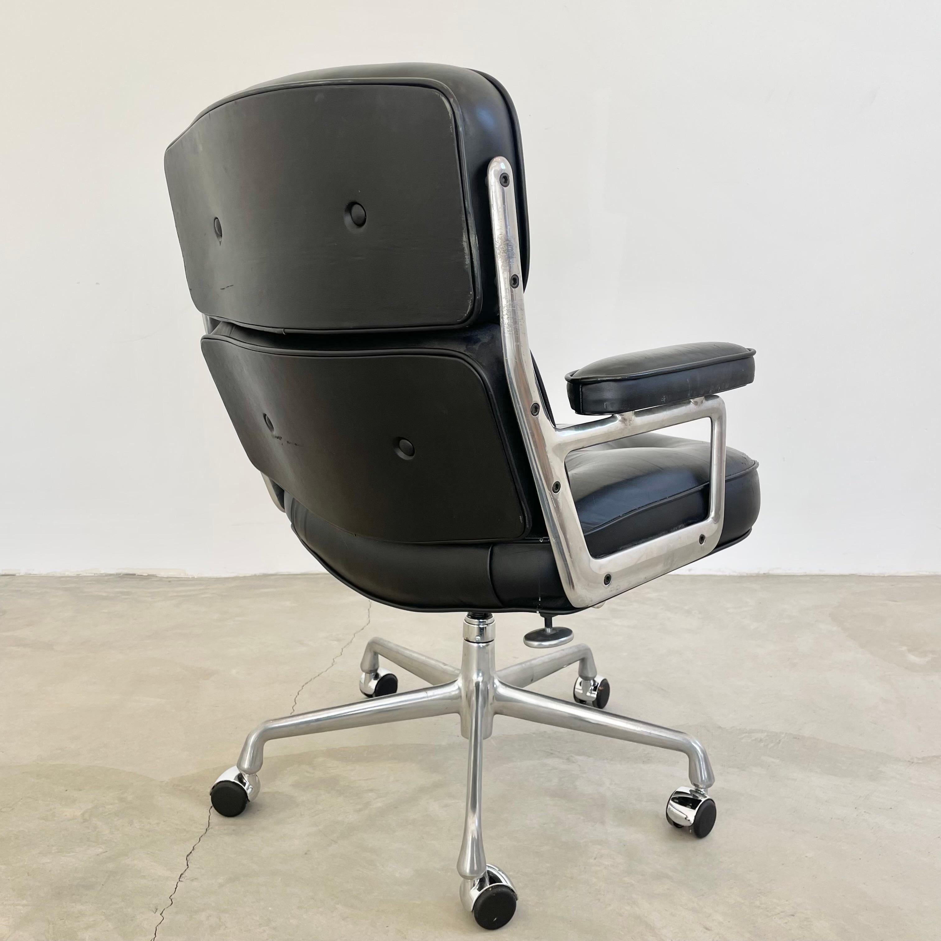 Contemporary Eames Time Life Chair in Black Leather for Herman Miller, 2006 USA