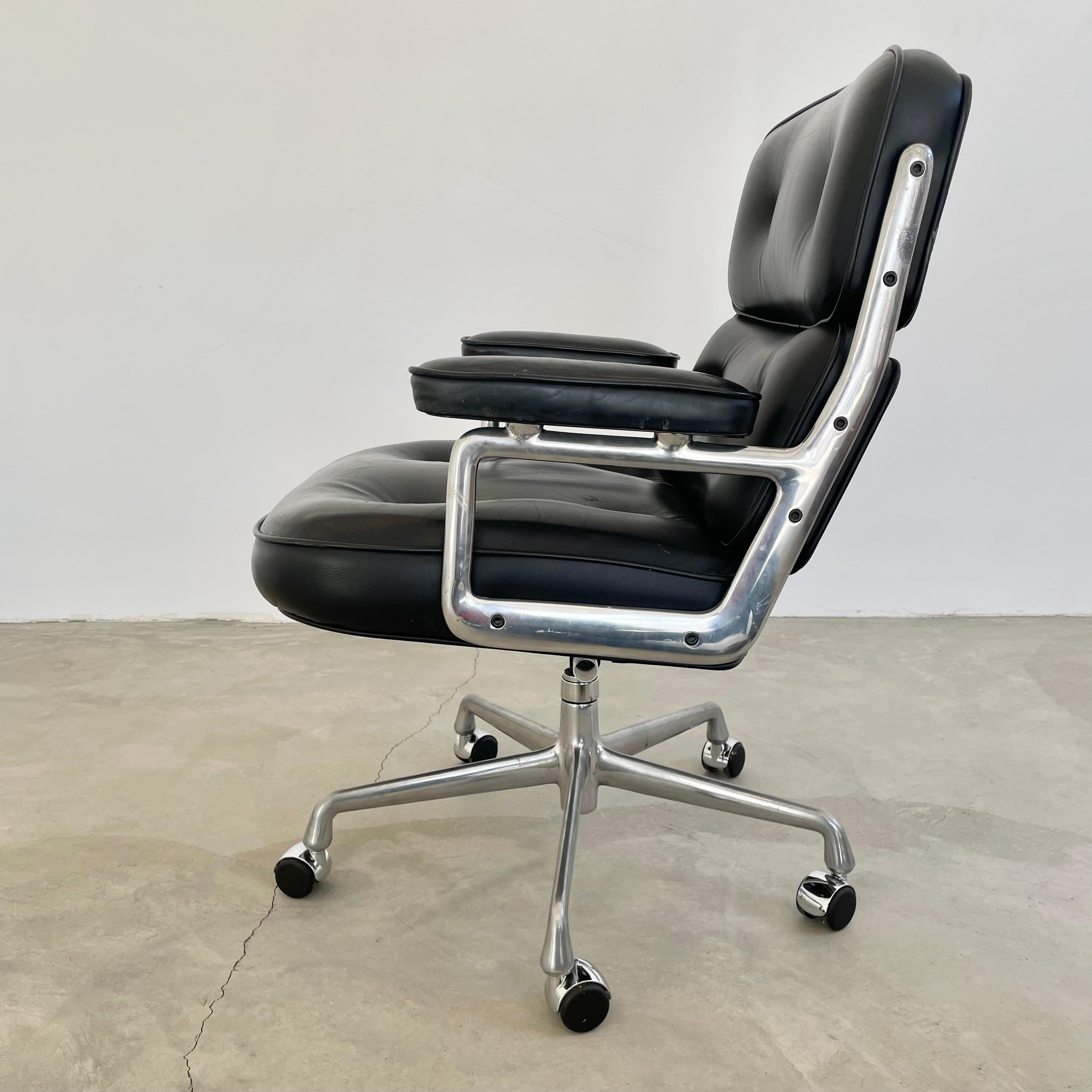 Eames Time Life Chair in Black Leather for Herman Miller, 2006 USA 2
