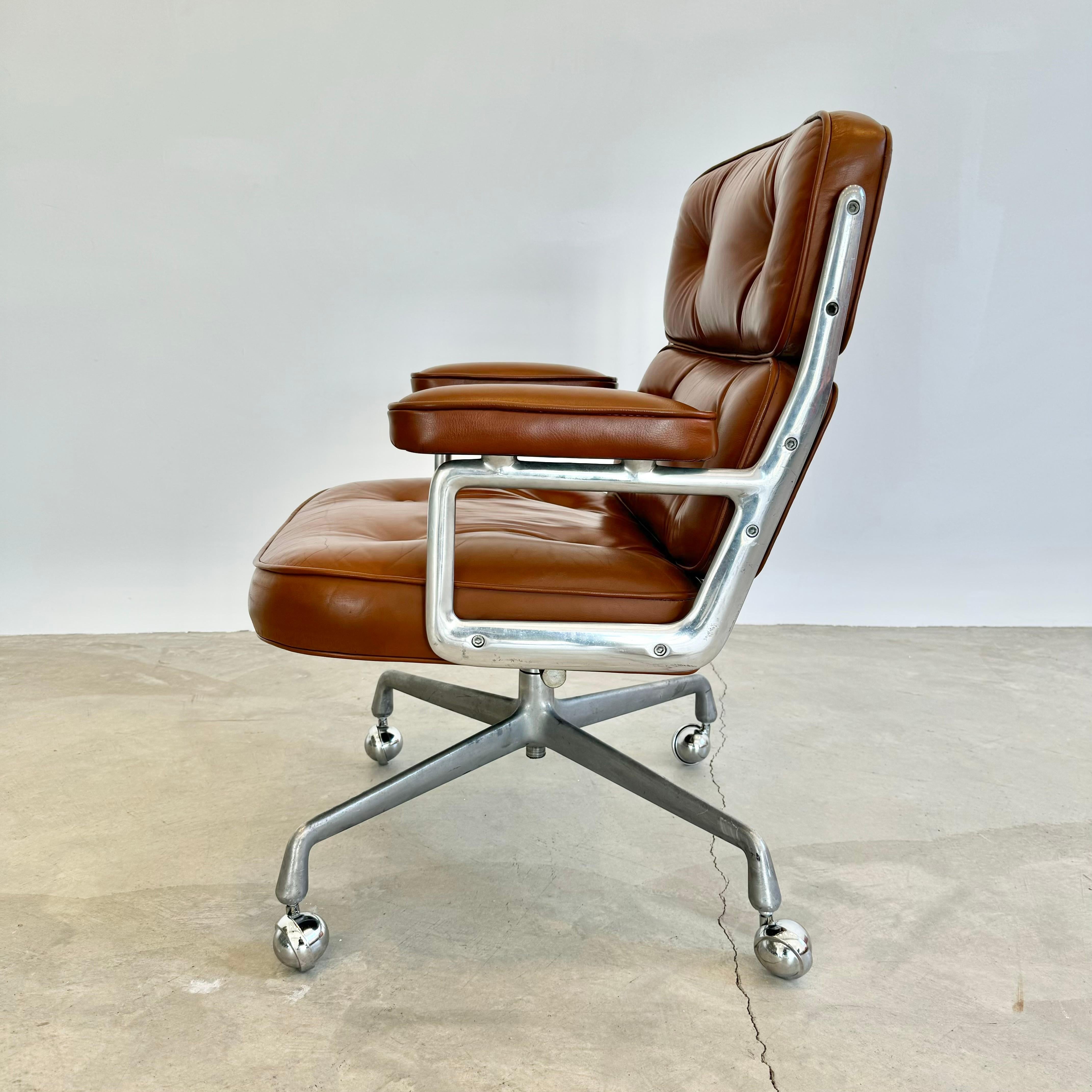 Eames Time Life Chair in Butterscotch Leather for Herman Miller, 1970s USA 3