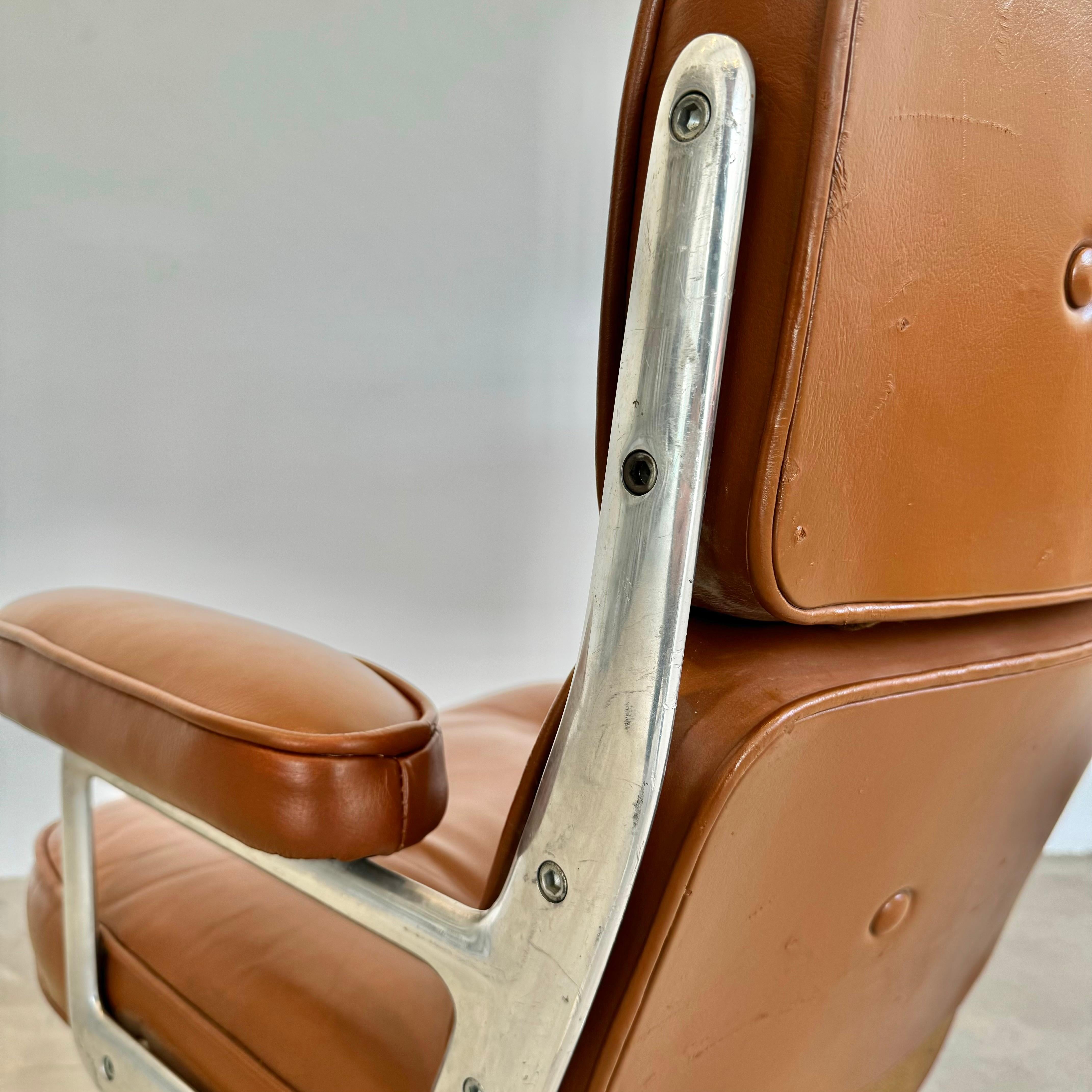 Eames Time Life Chair in Butterscotch Leather for Herman Miller, 1970s USA 5