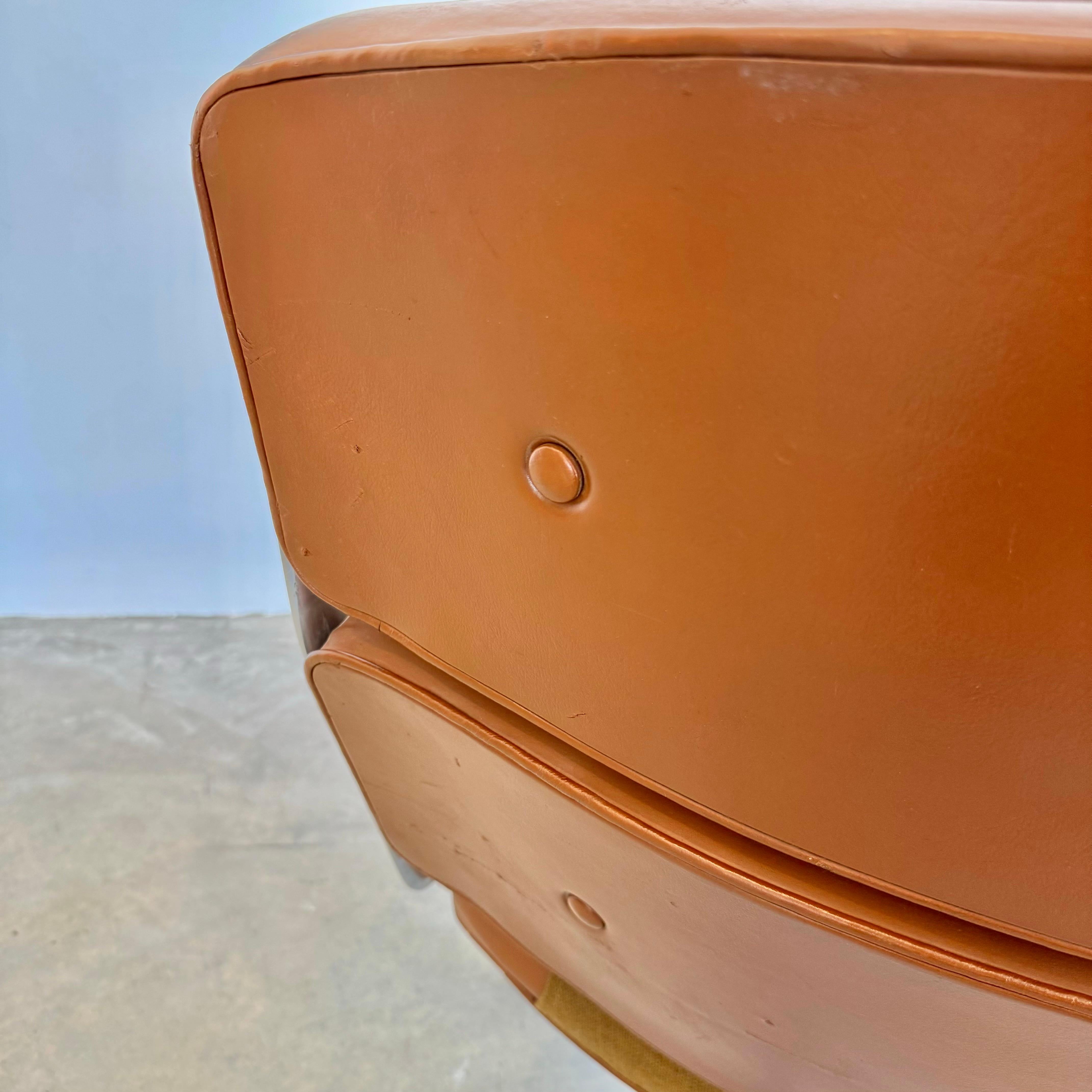 Eames Time Life Chair in Butterscotch Leather for Herman Miller, 1970s USA 6
