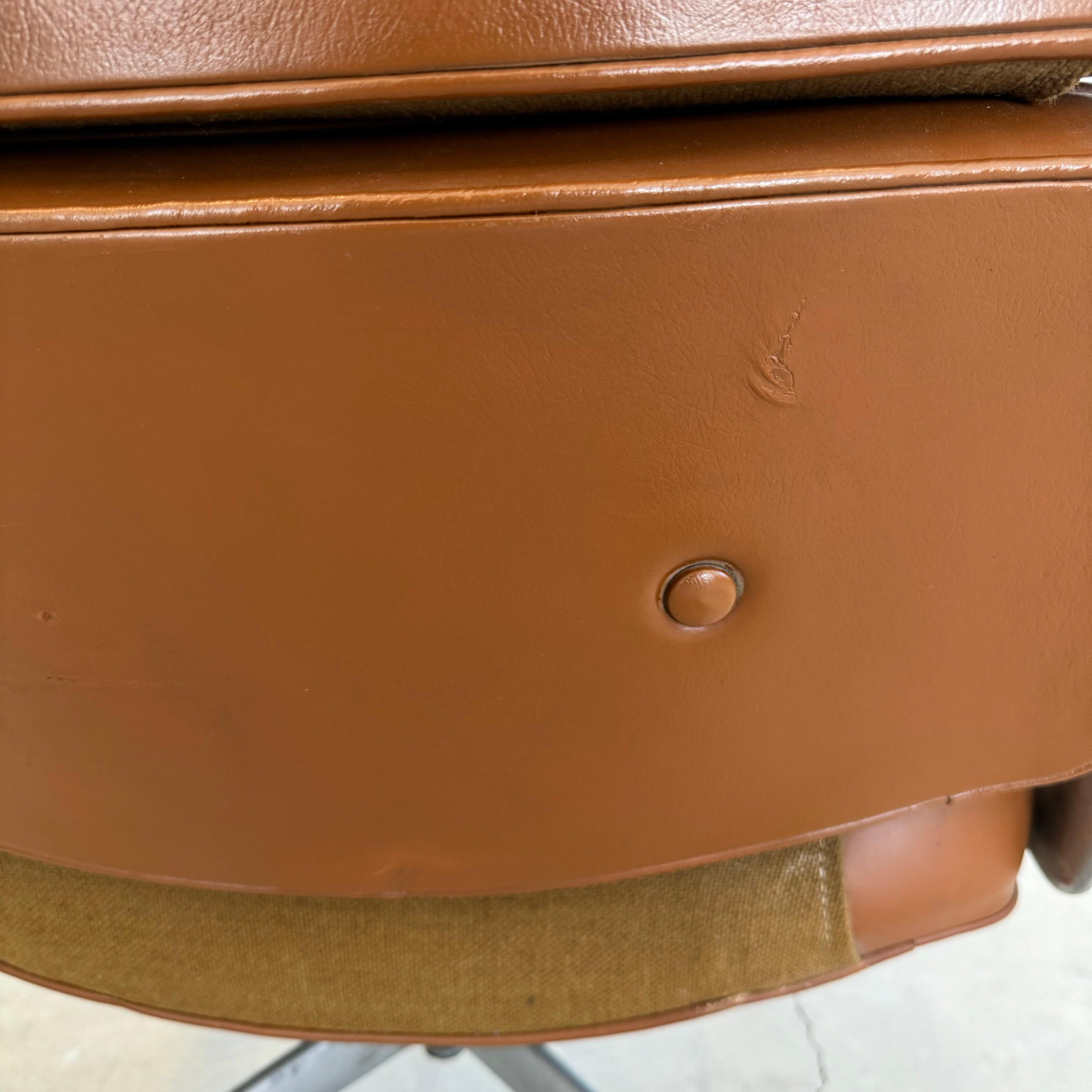 Eames Time Life Chair in Butterscotch Leather for Herman Miller, 1970s USA 7