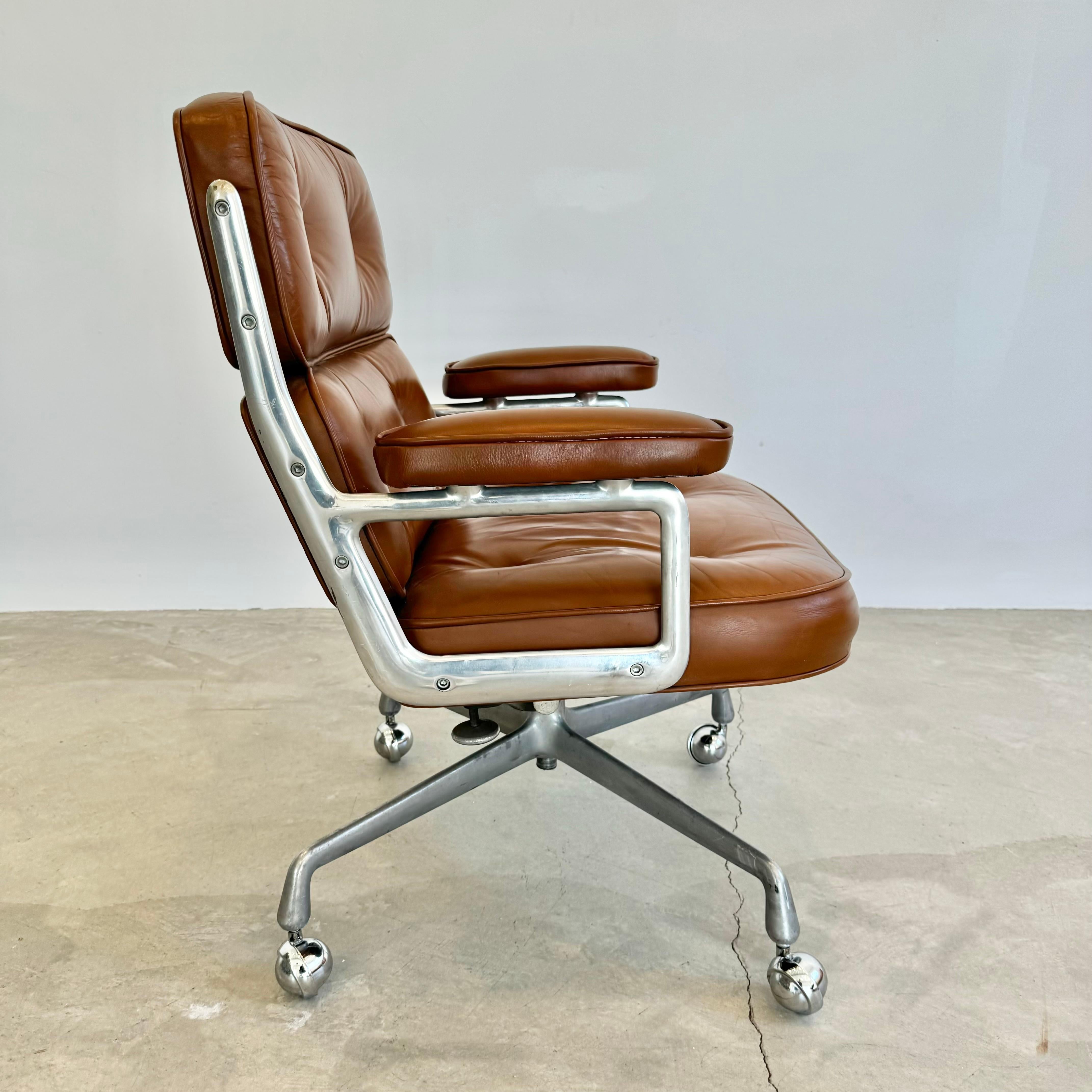Late 20th Century Eames Time Life Chair in Butterscotch Leather for Herman Miller, 1970s USA