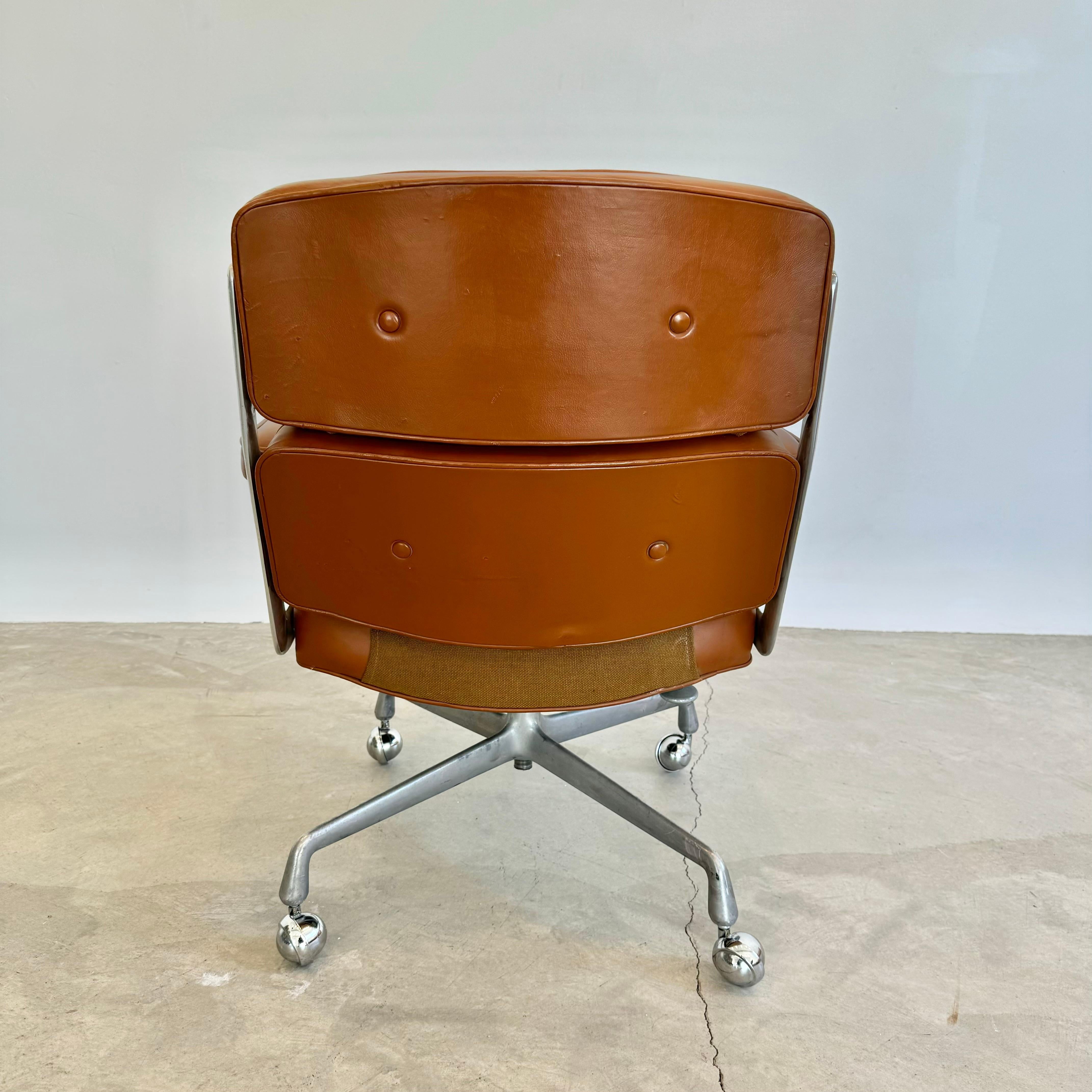 Eames Time Life Chair in Butterscotch Leather for Herman Miller, 1970s USA 1