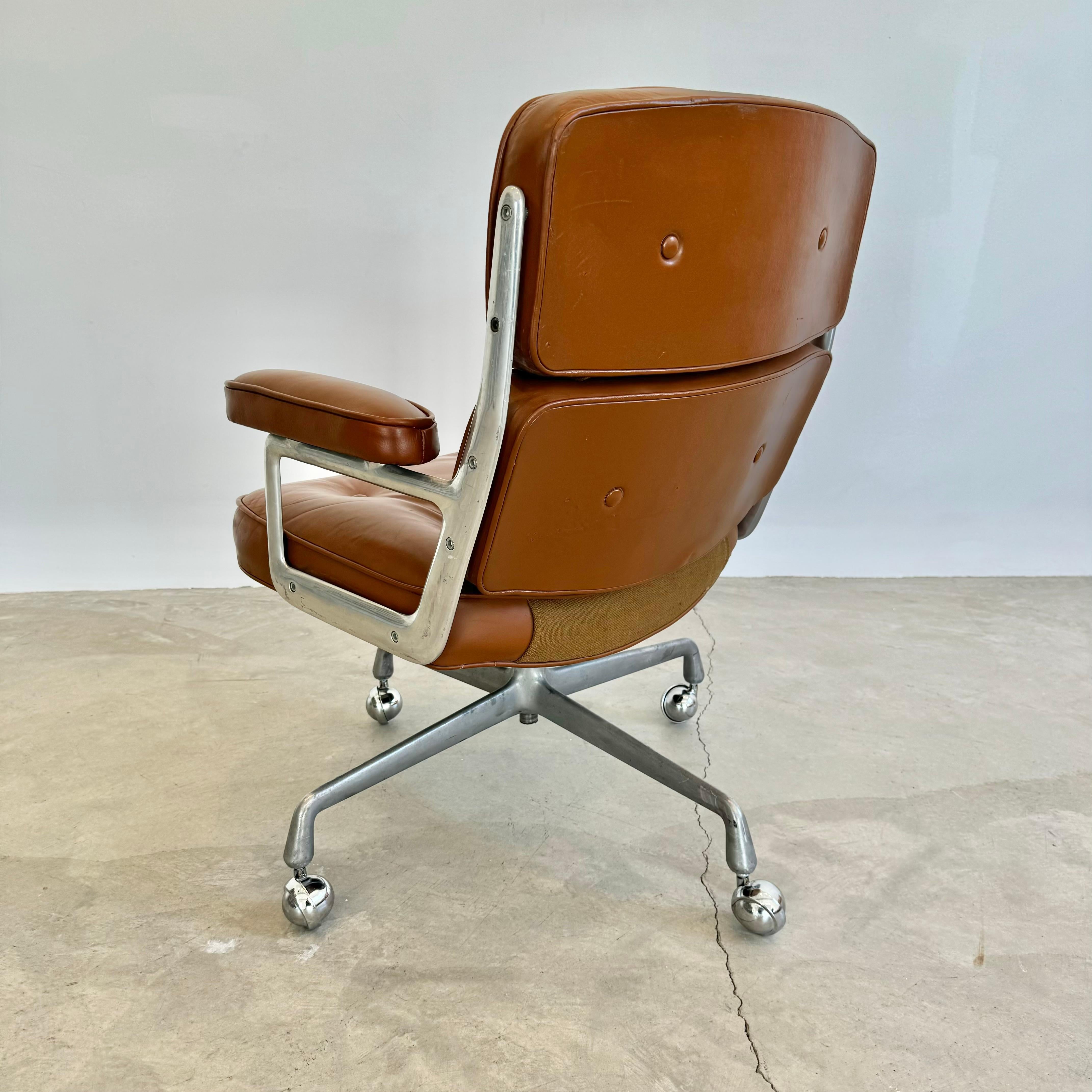 Eames Time Life Chair in Butterscotch Leather for Herman Miller, 1970s USA 2