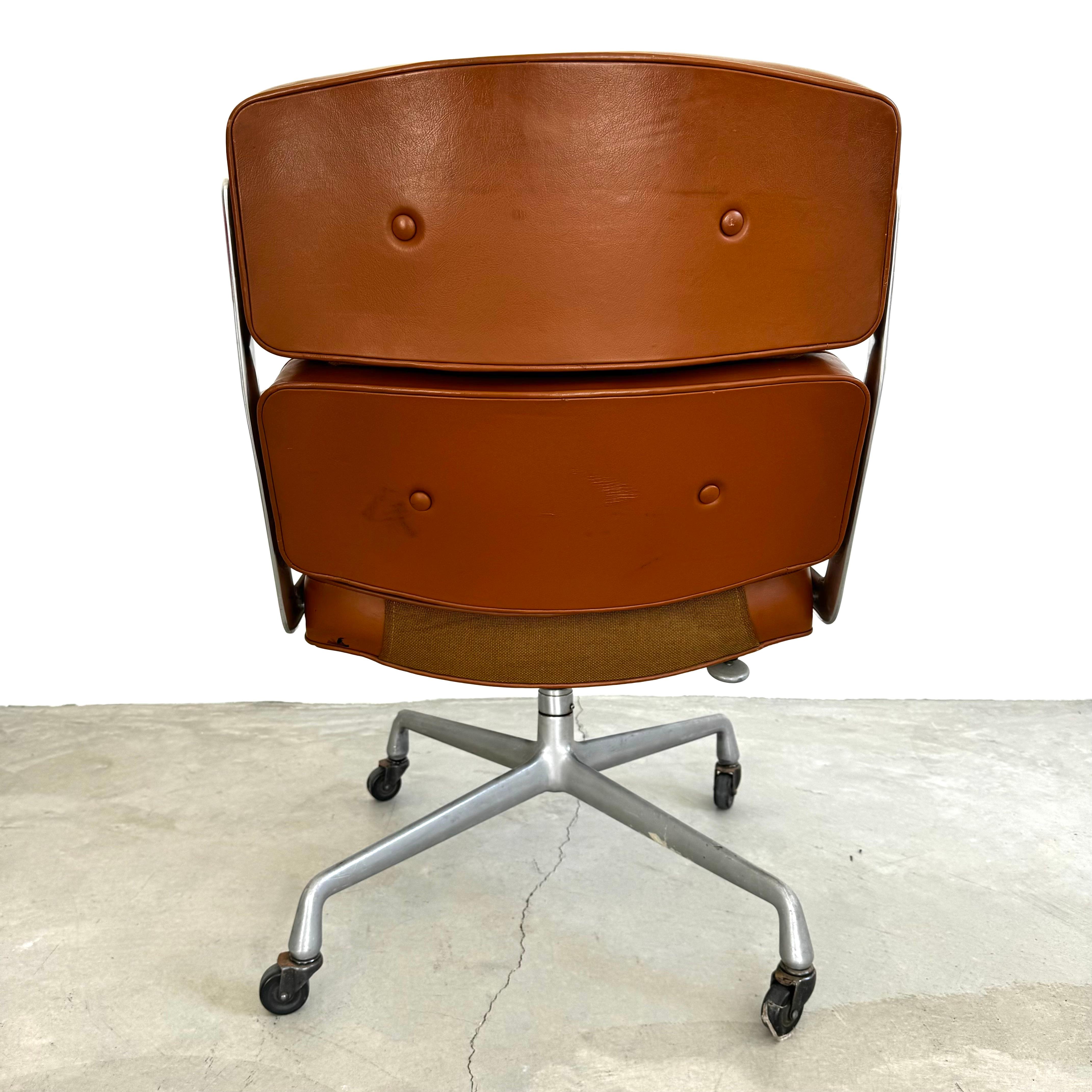 Late 20th Century Eames Time Life Chair in Butterscotch Leather for Herman Miller, 1976 USA