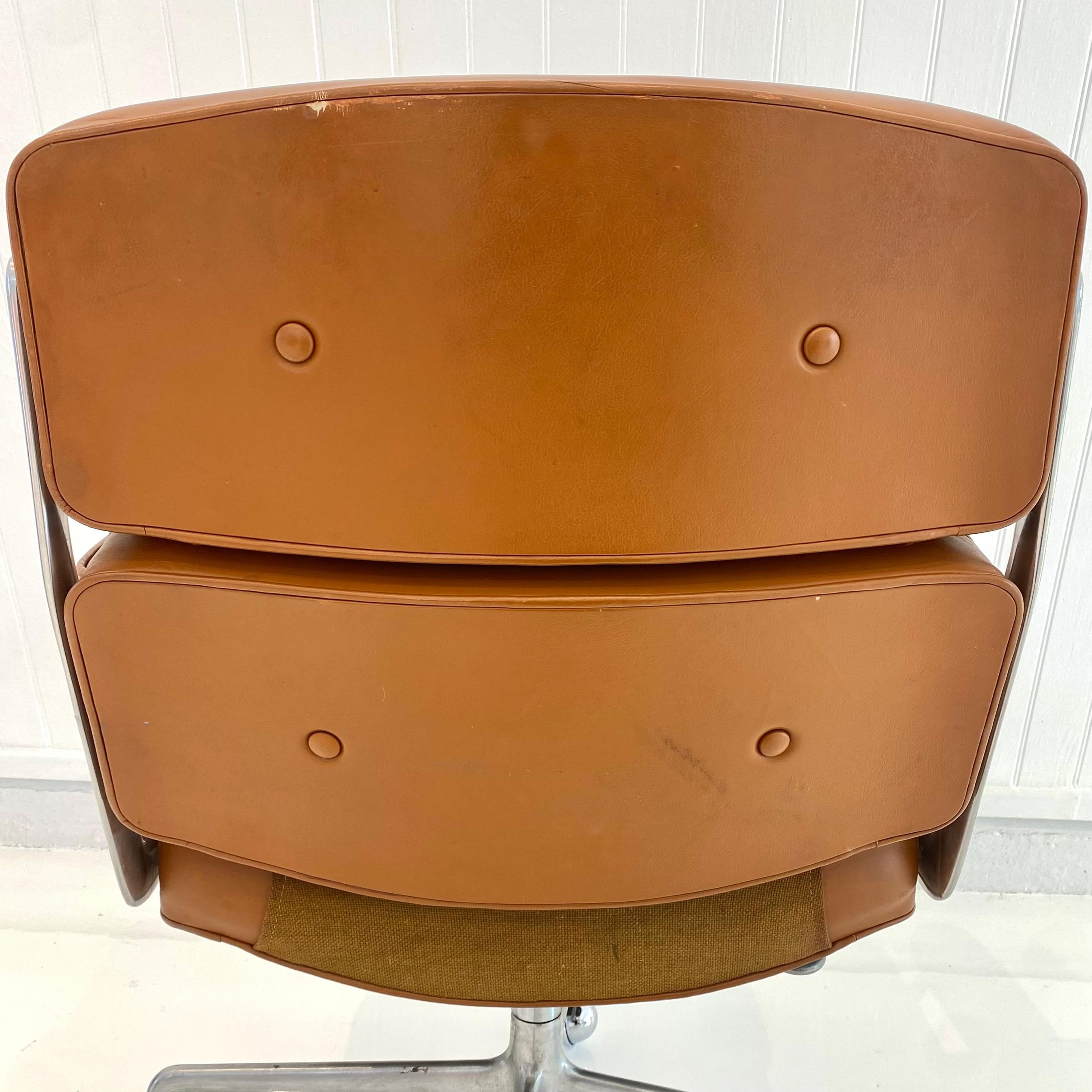 Eames Time Life Chair aus Butterscotch-Leder für Herman Miller, 1977 USA 3