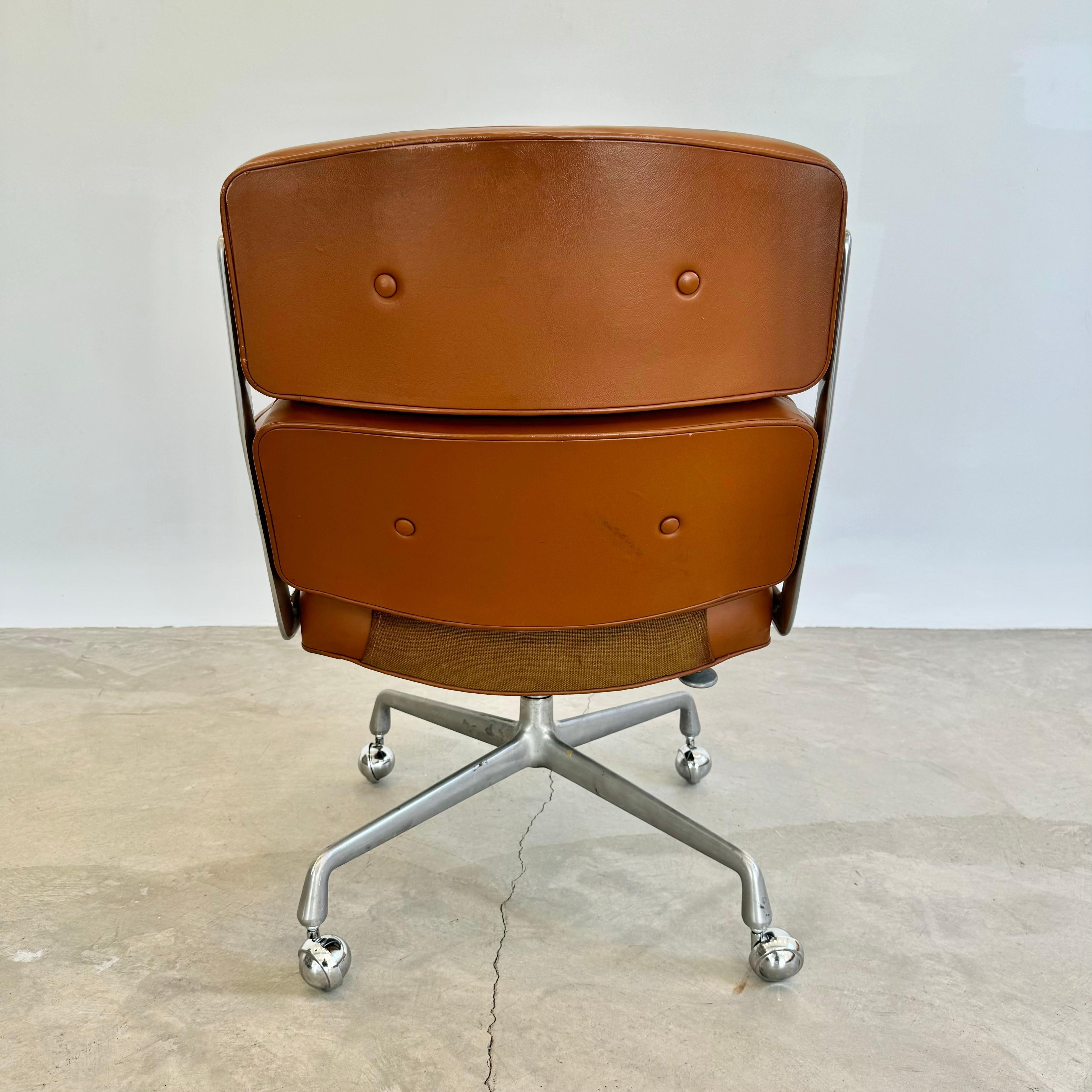 Eames Time Life Chair in Butterscotch Leather for Herman Miller, 1977 USA 5
