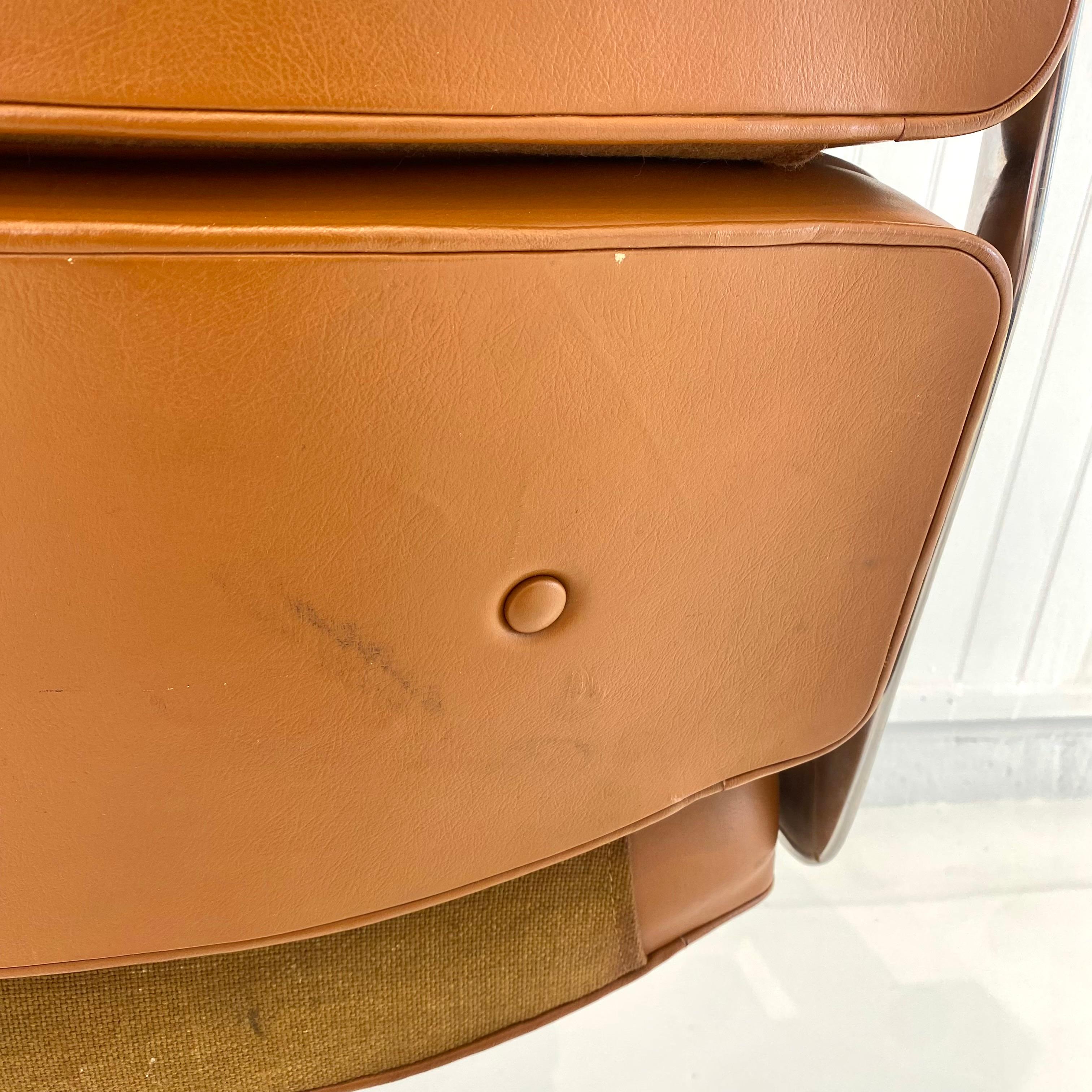 Eames Time Life Chair aus Butterscotch-Leder für Herman Miller, 1977 USA 5