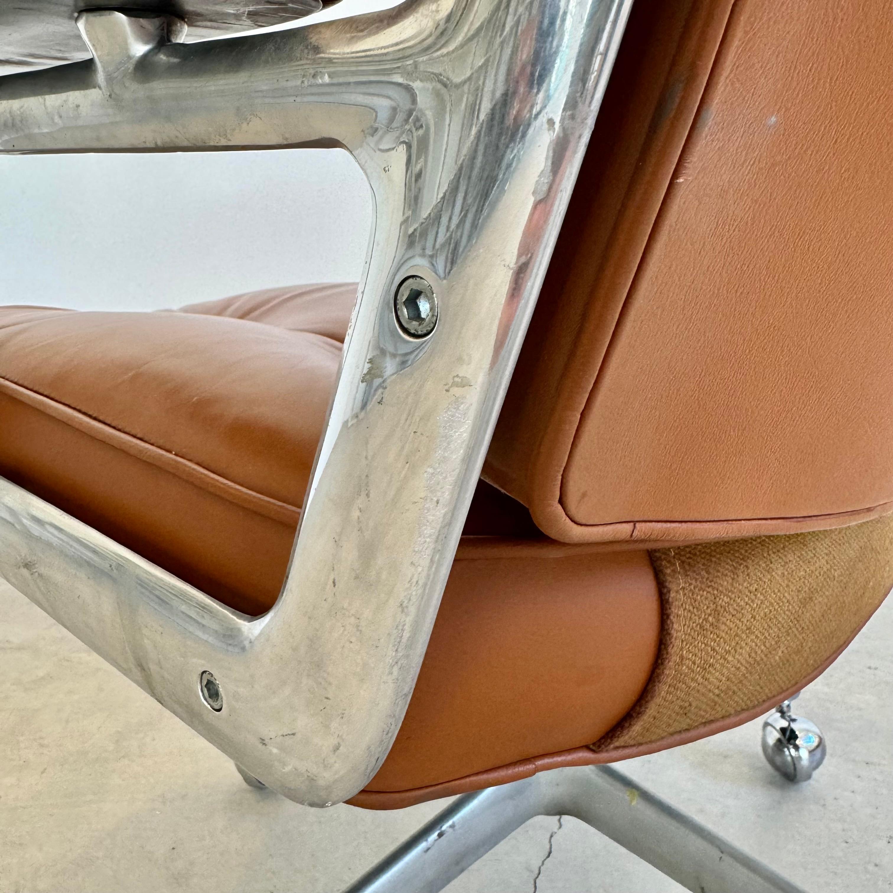 Eames Time Life Chair in Butterscotch Leather for Herman Miller, 1977 USA 6