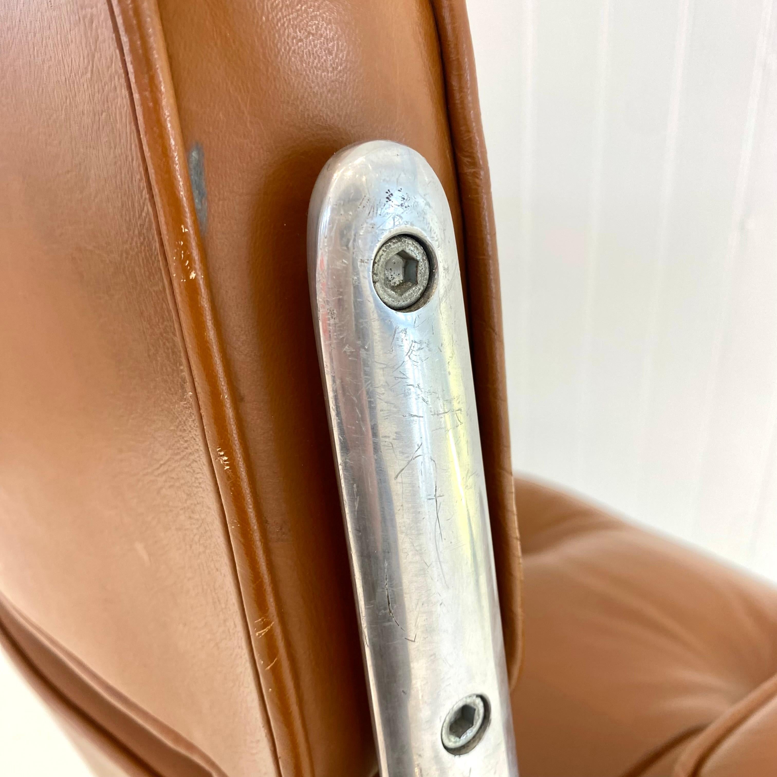 Eames Time Life Chair aus Butterscotch-Leder für Herman Miller, 1977 USA 6