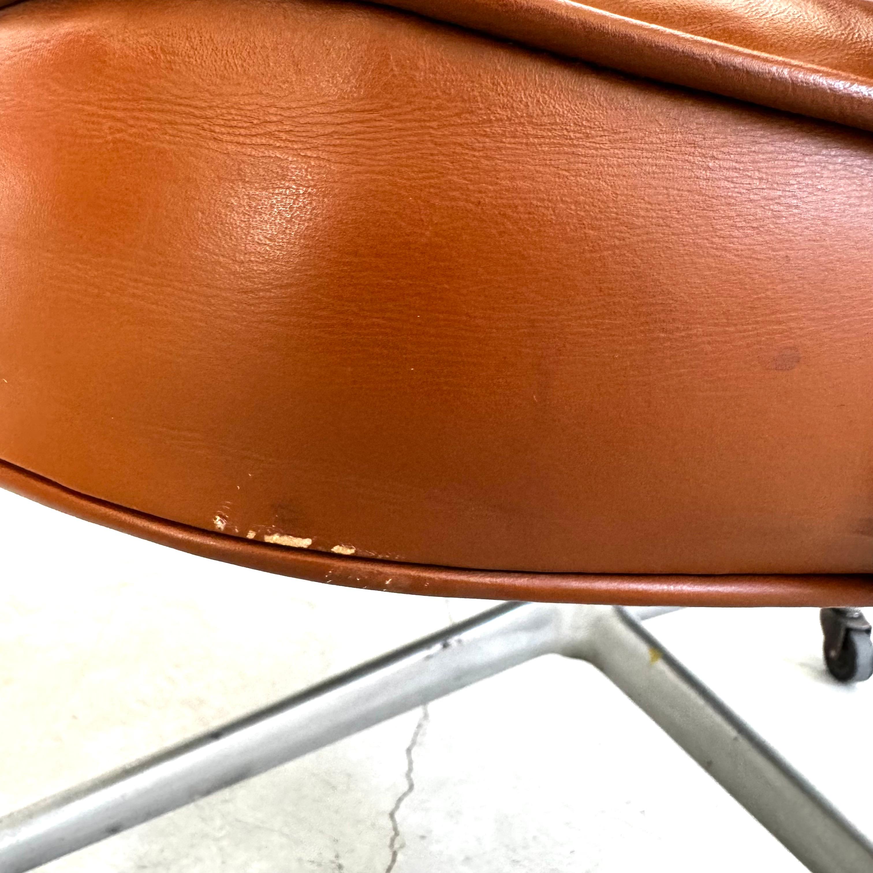 Eames Time Life Chair in Butterscotch Leather for Herman Miller, 1977 USA 11