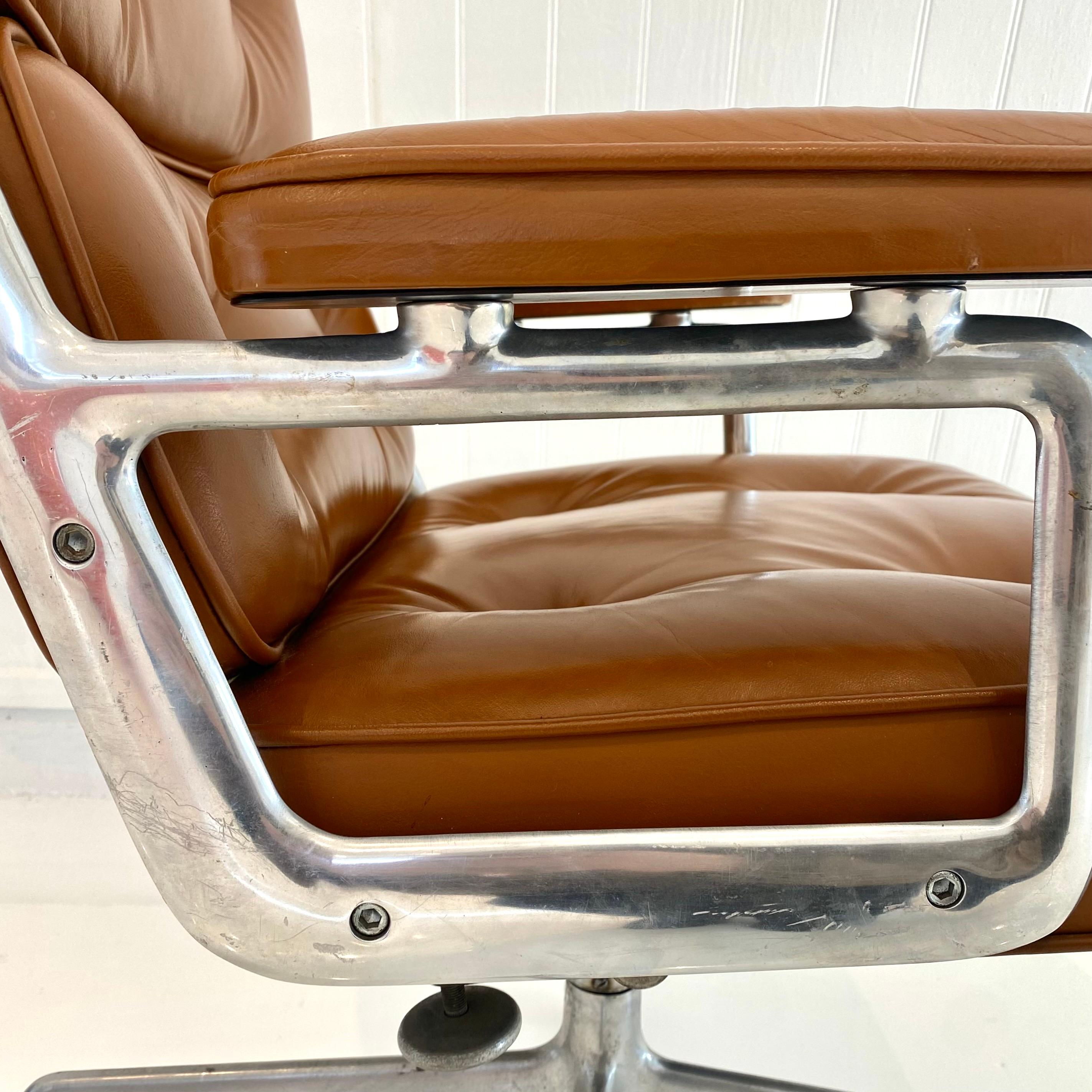 Eames Time Life Chair aus Butterscotch-Leder für Herman Miller, 1977 USA 7