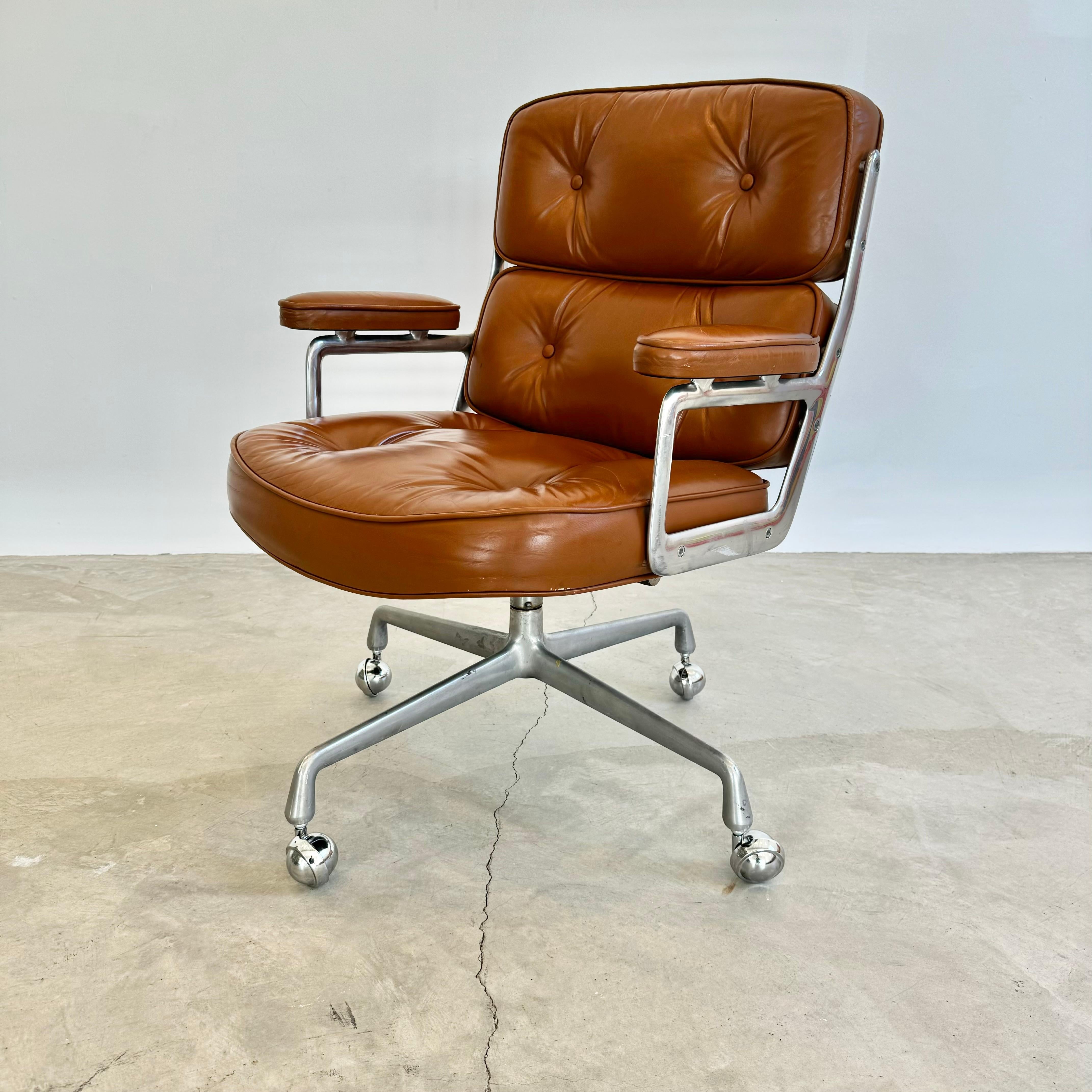Eames Time Life Chair in Butterscotch Leather for Herman Miller, 1977 USA 9