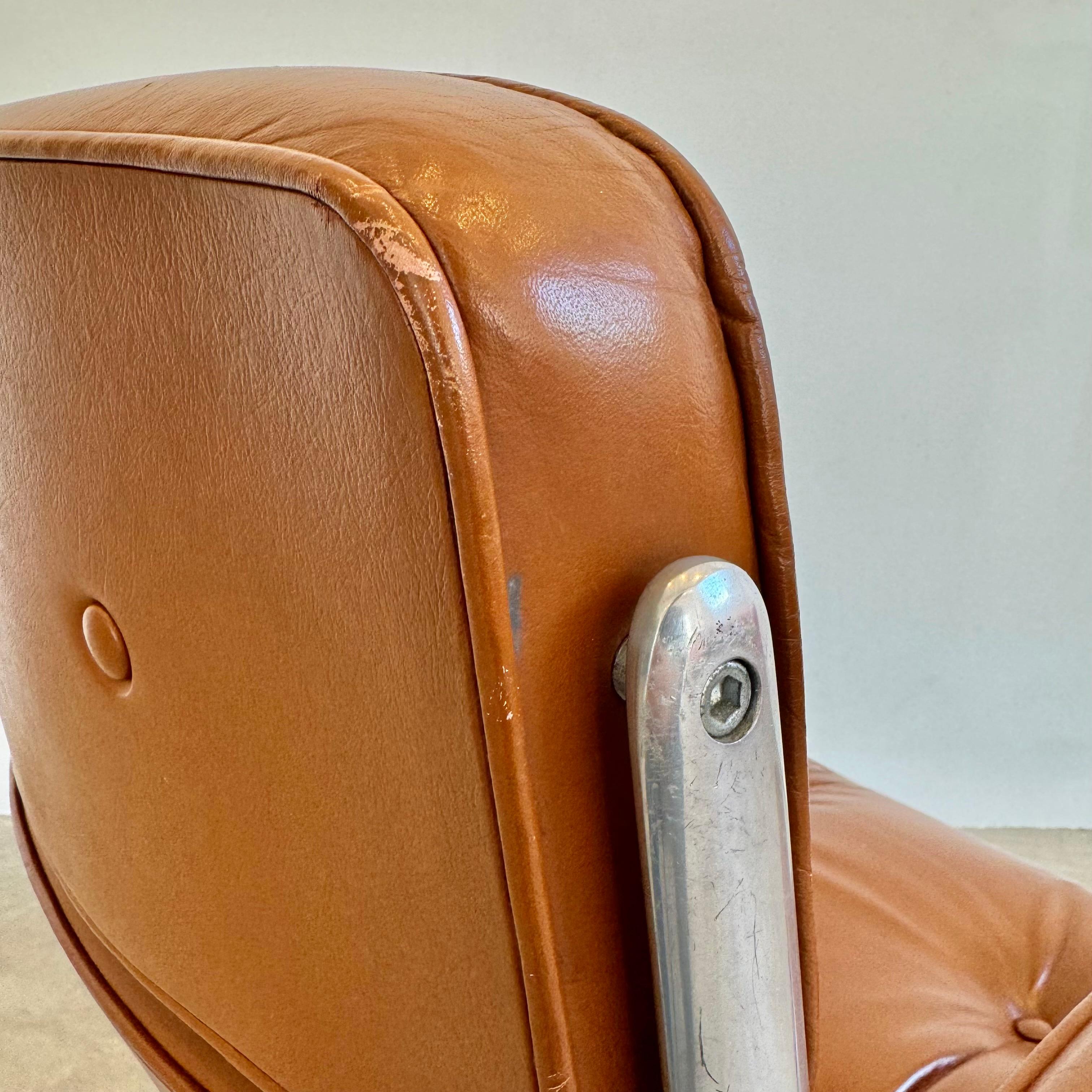 Eames Time Life Chair in Butterscotch Leather for Herman Miller, 1977 USA 2