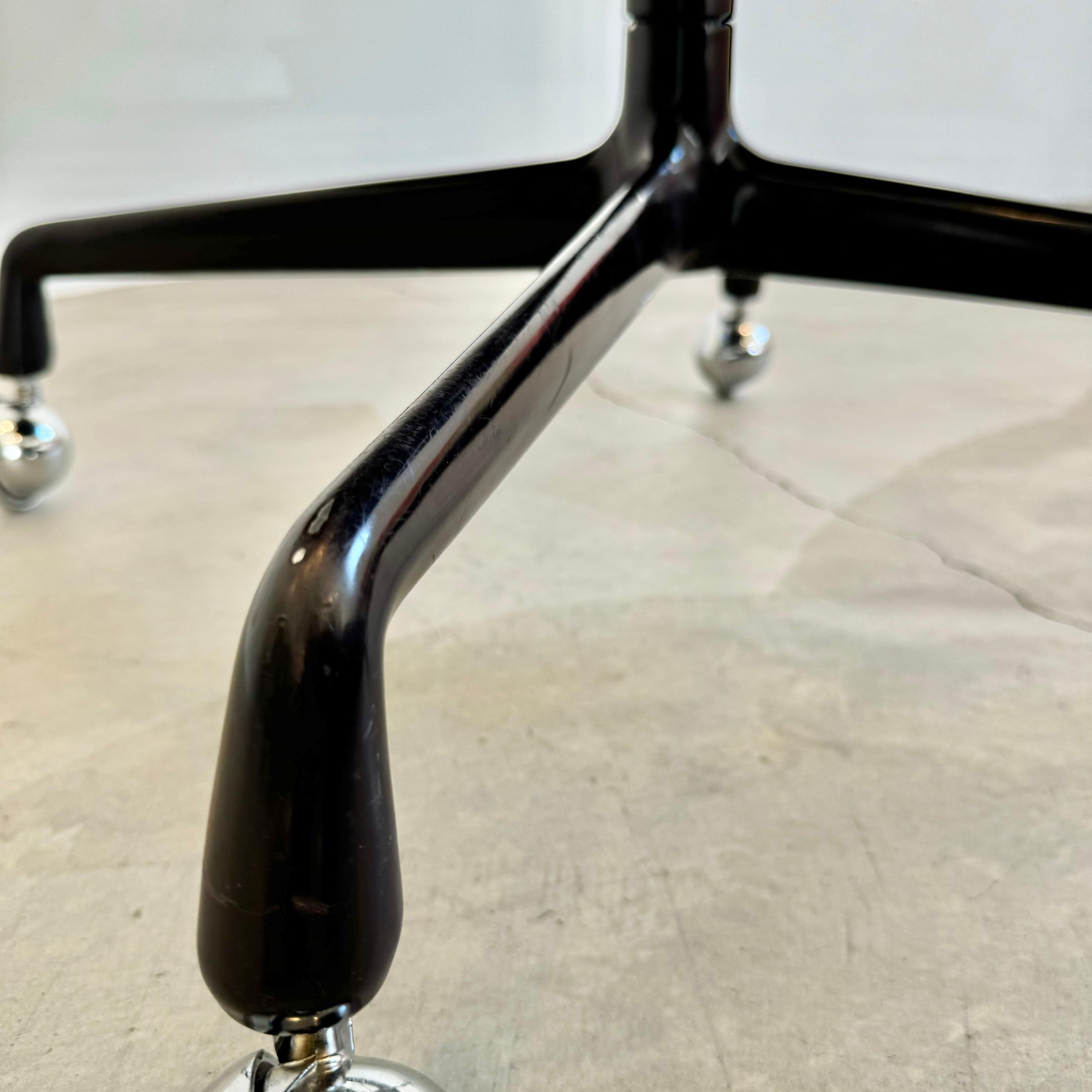 Eames Time Life Chair in Eggplant Leather for Herman Miller, 1984 USA For Sale 10