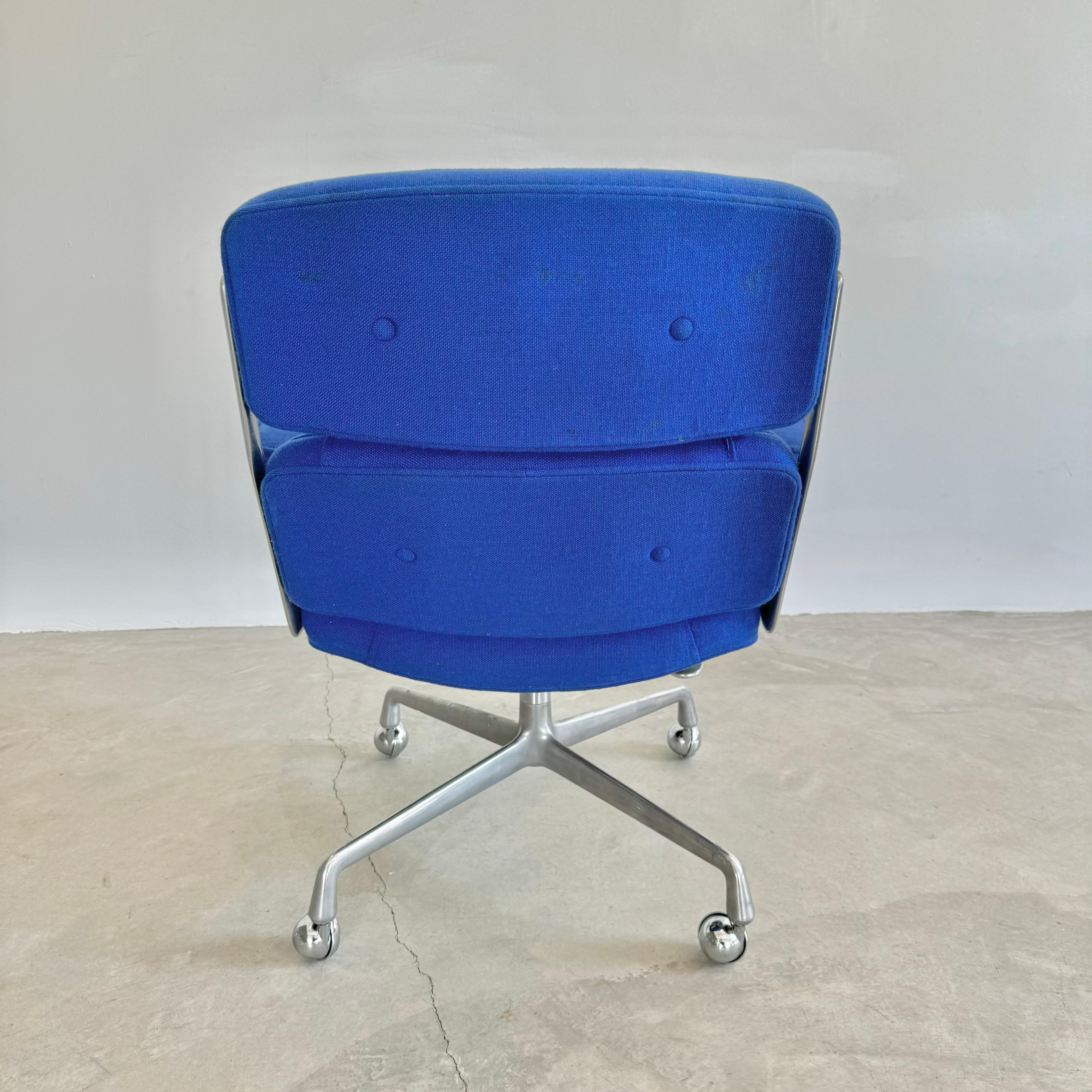 Eames Time Life Chair in Navy Blue Burlap for Herman Miller, 1970s USA 3