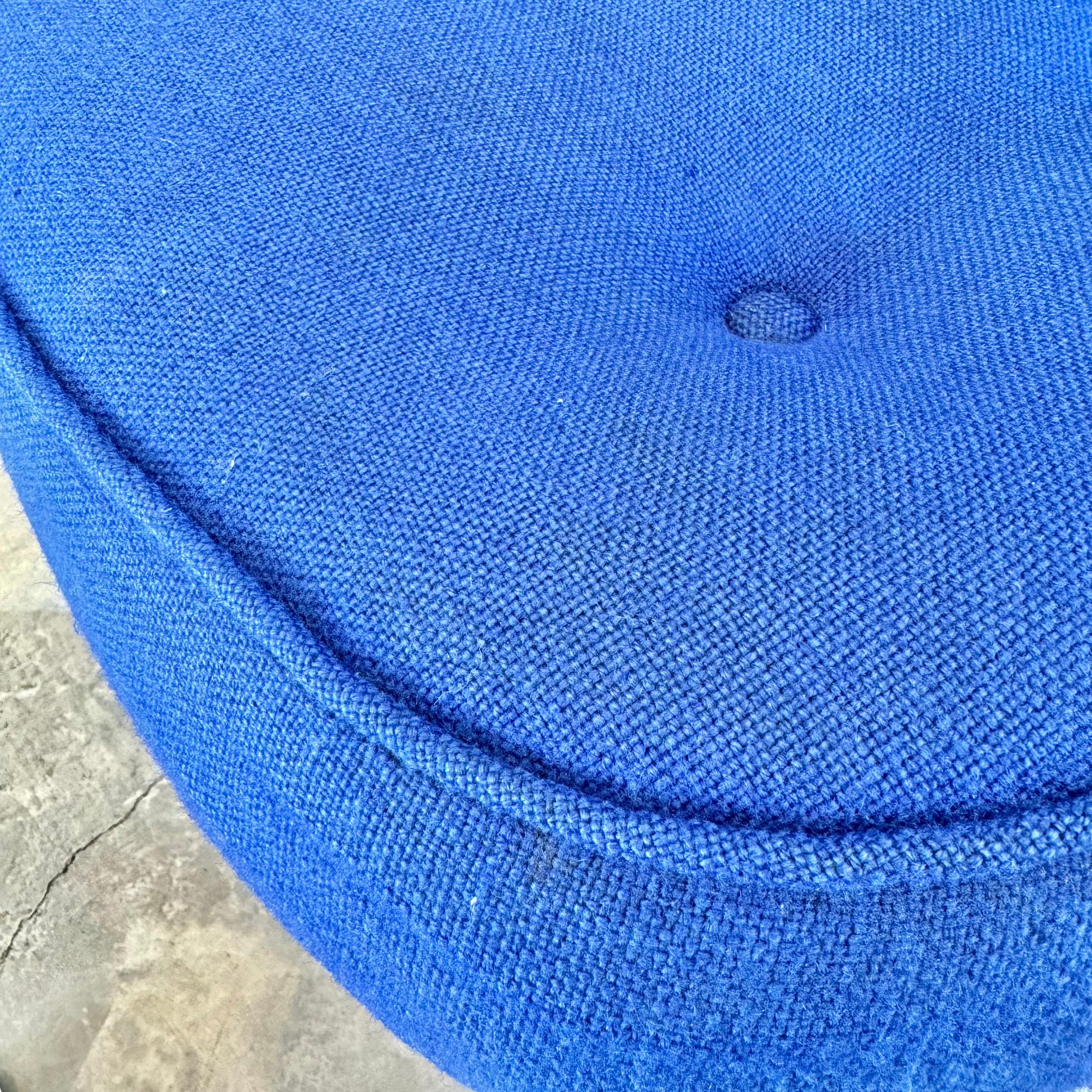 Eames Time Life Chair in Navy Blue Burlap for Herman Miller, 1970s USA 6