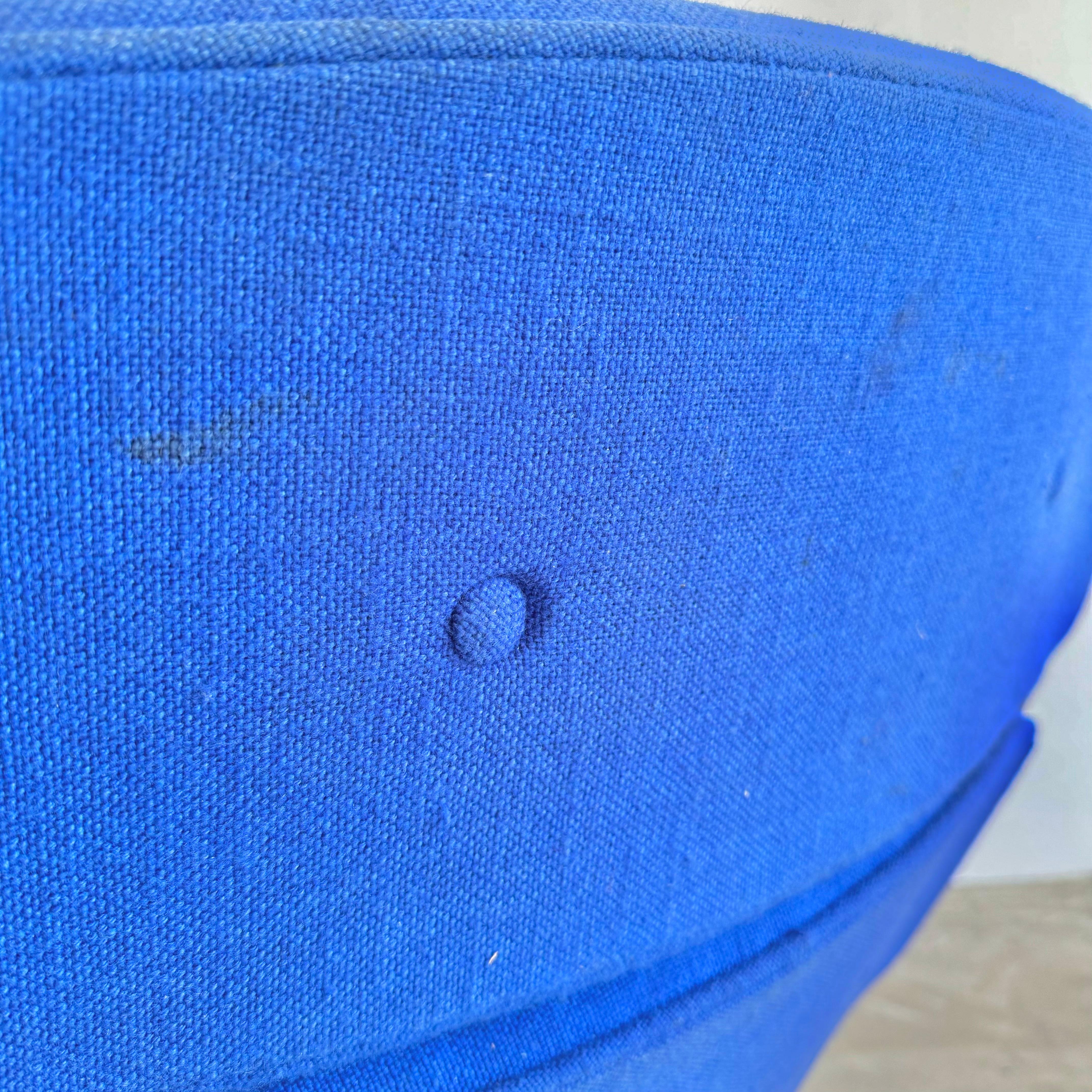 Eames Time Life Chair in Navy Blue Burlap for Herman Miller, 1970s USA 9