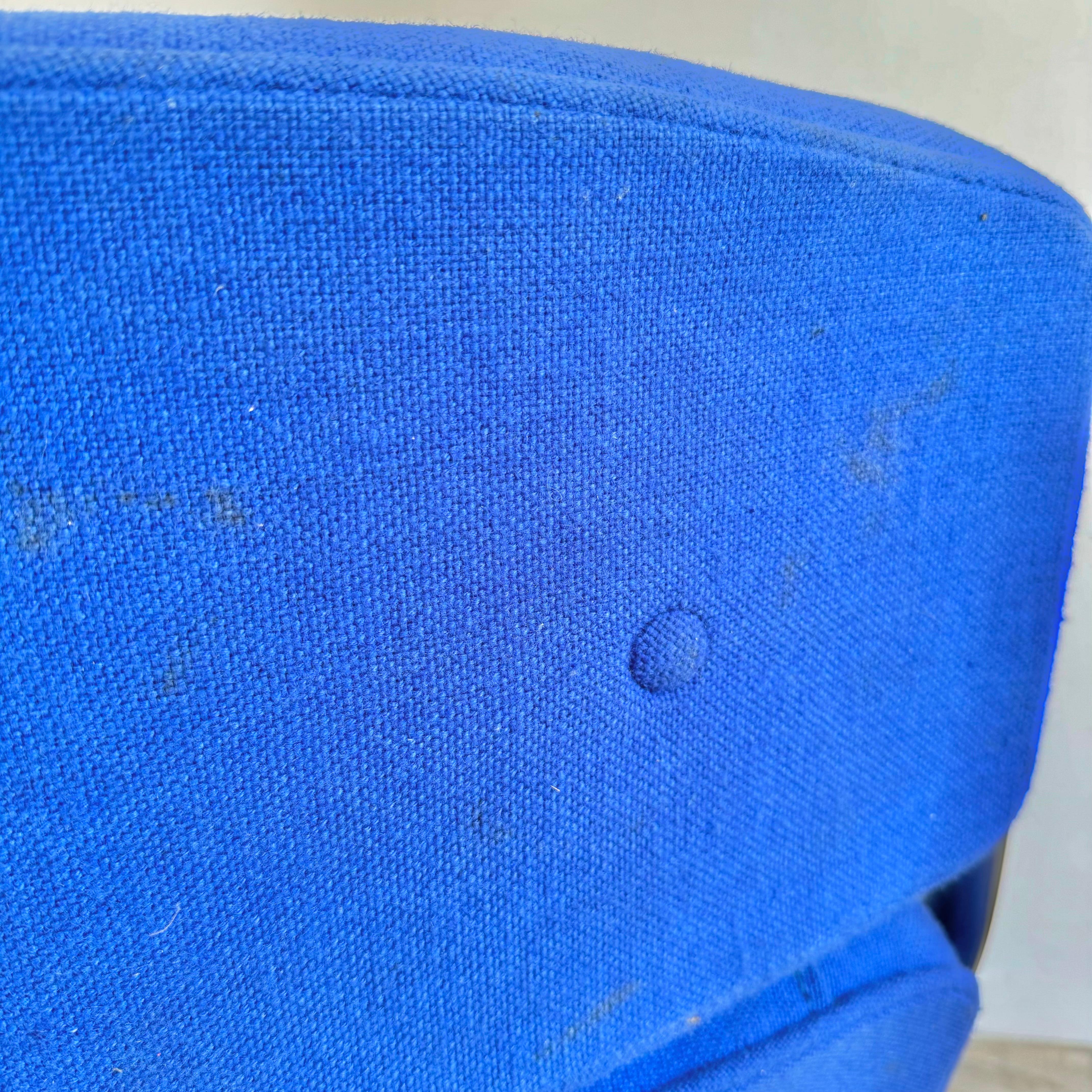 Eames Time Life Chair in Navy Blue Burlap for Herman Miller, 1970s USA 10