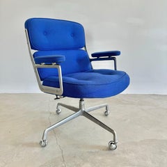 Eames Time Life Chair in Navy Blue Burlap for Herman Miller, 1970s USA
