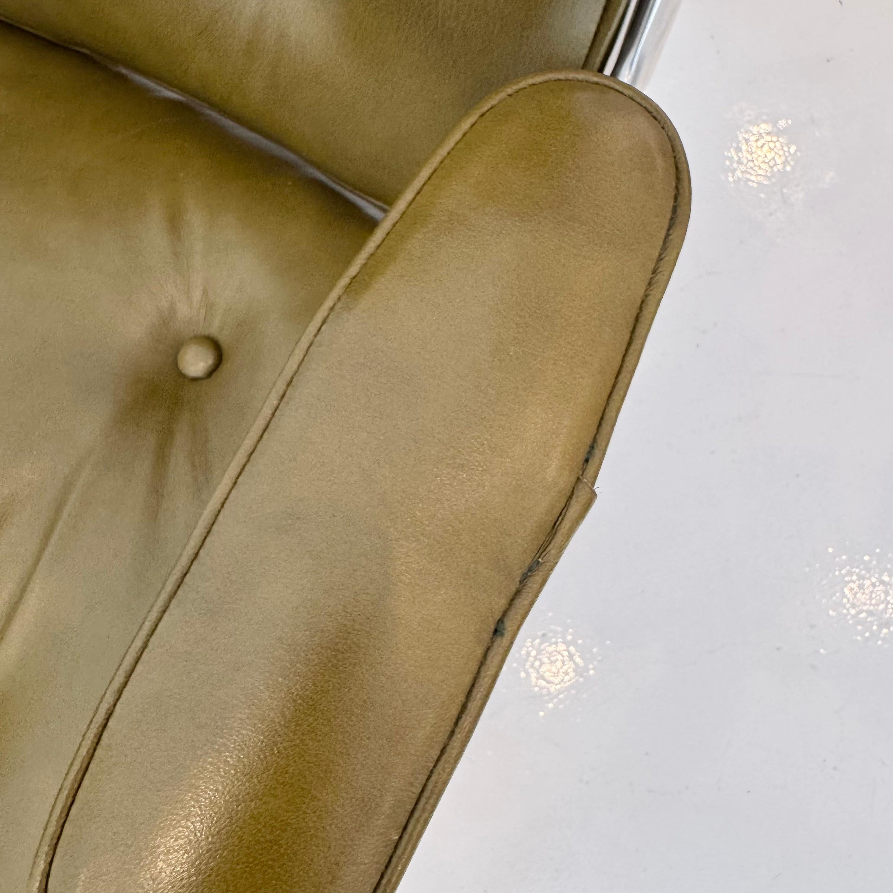Sedia Eames Time Life in pelle d'ulivo per Herman Miller, anni '80 USA in vendita 5