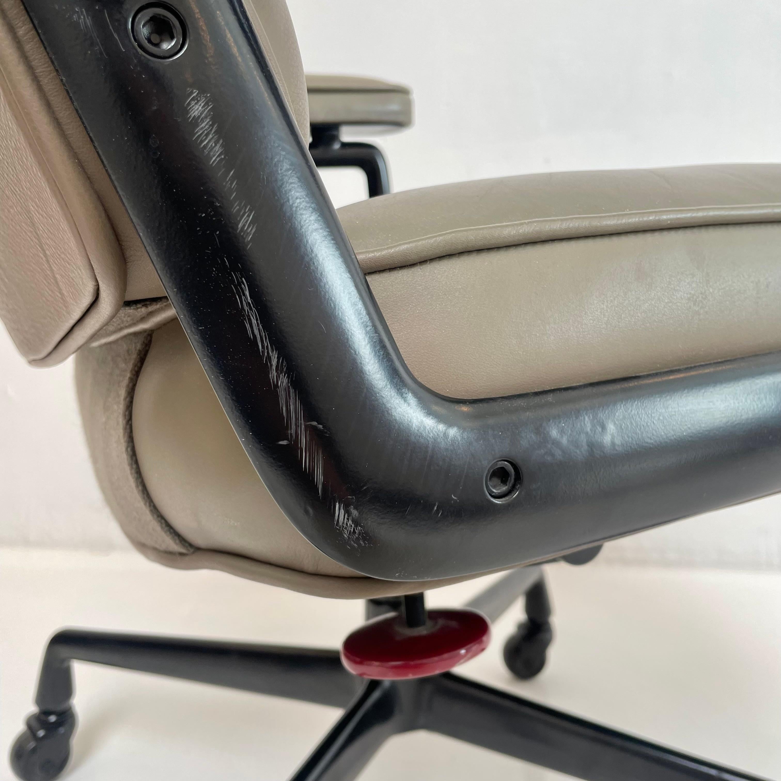 Eames Time Life Chair in Olive Leather for Herman Miller, c. 1984 USA 9