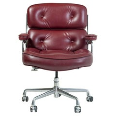 Eames Time Life Desk Chair in Original Maroon Leather