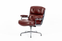 Eames Time Life Executive Lobby Chair by Herman Miller, Red Leather
