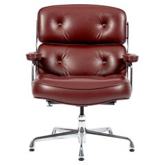 Eames Time Life Executive Lobby Chair by Herman Miller, Red Leather