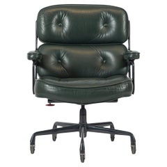 Eames Time Life Lobby Chair by Charles & Ray Eames, Green Leather