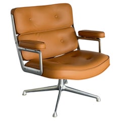 Eames Time Life "Lobby" Chair - Caramel Leather - 1st Generation Model 675