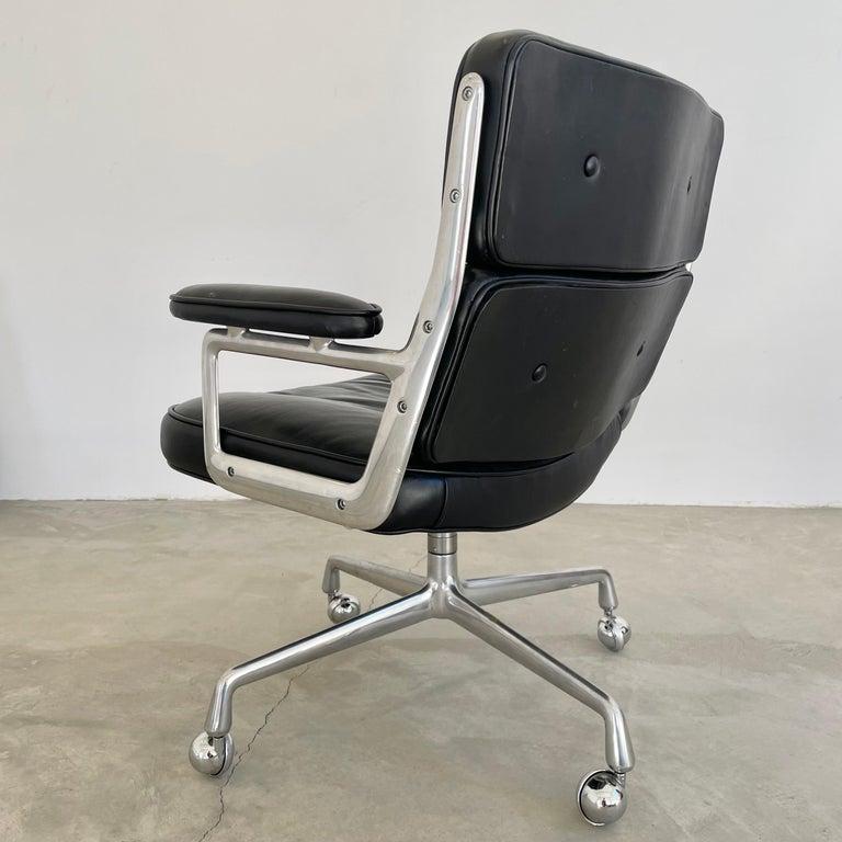 Eames Time Life Lobby Chair in Black Leather for Herman Miller, 1983 USA 3
